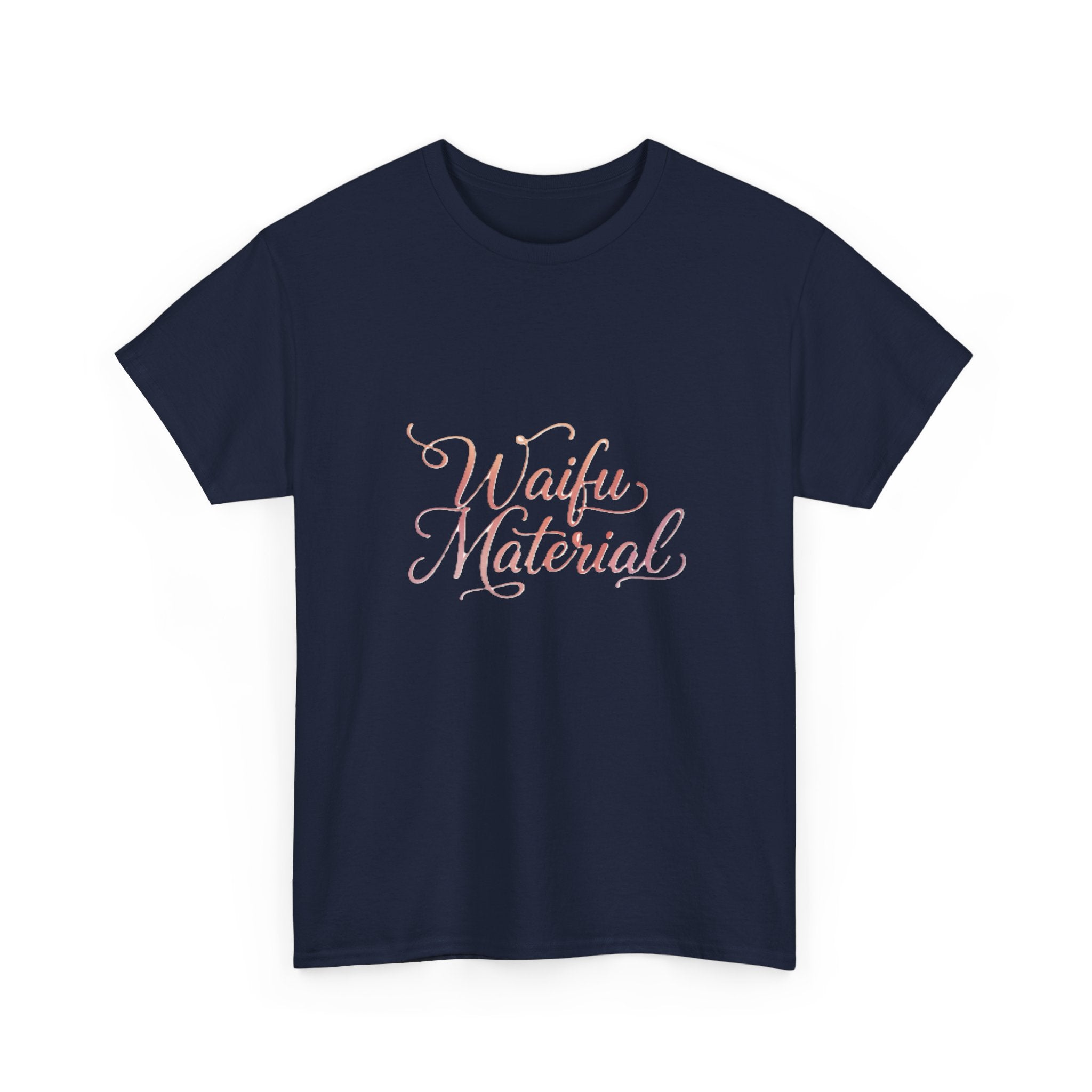 Waifu Material T-Shirt — Cute Pastel Script Anime Fan Tee - Adult