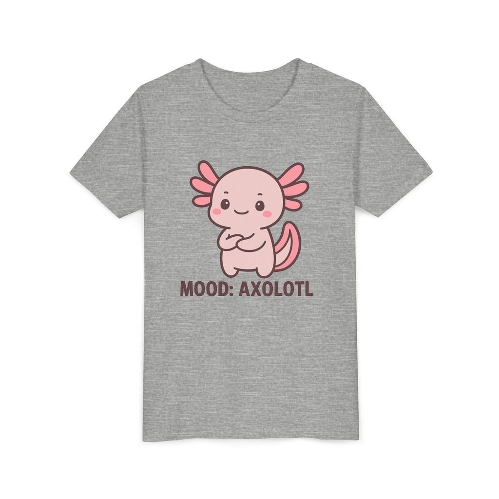 Youth Tee - "Mood: Axolotl" Cute Pink Axolotl Kids T-Shirt