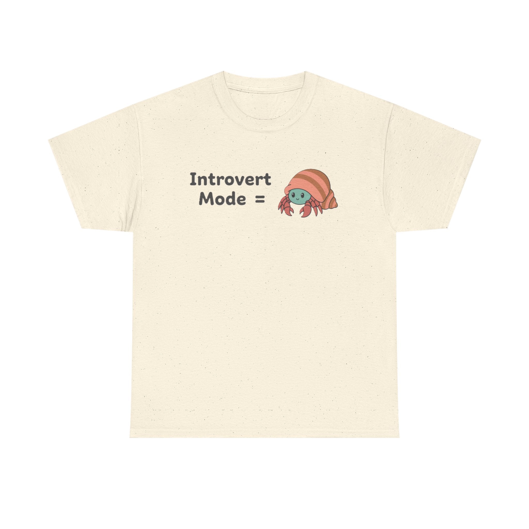 Introvert Mode T-Shirt — Cute Hermit Crab Graphic Tee - Adult