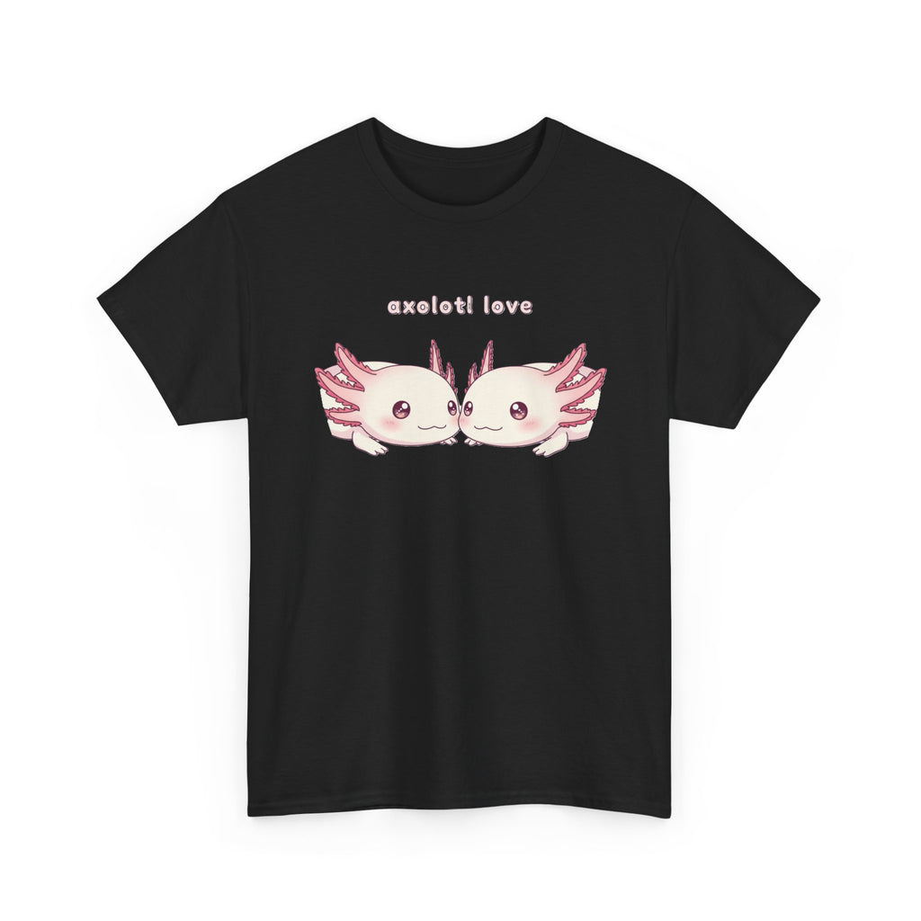 Axolotl Love T-Shirt — Cute Kissing Axolotls Graphic Tee - Adult