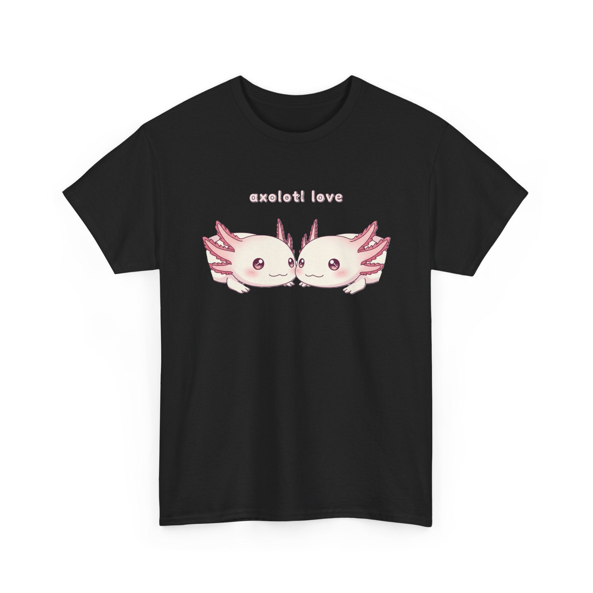 Axolotl Love T-Shirt — Cute Kissing Axolotls Graphic Tee - Adult