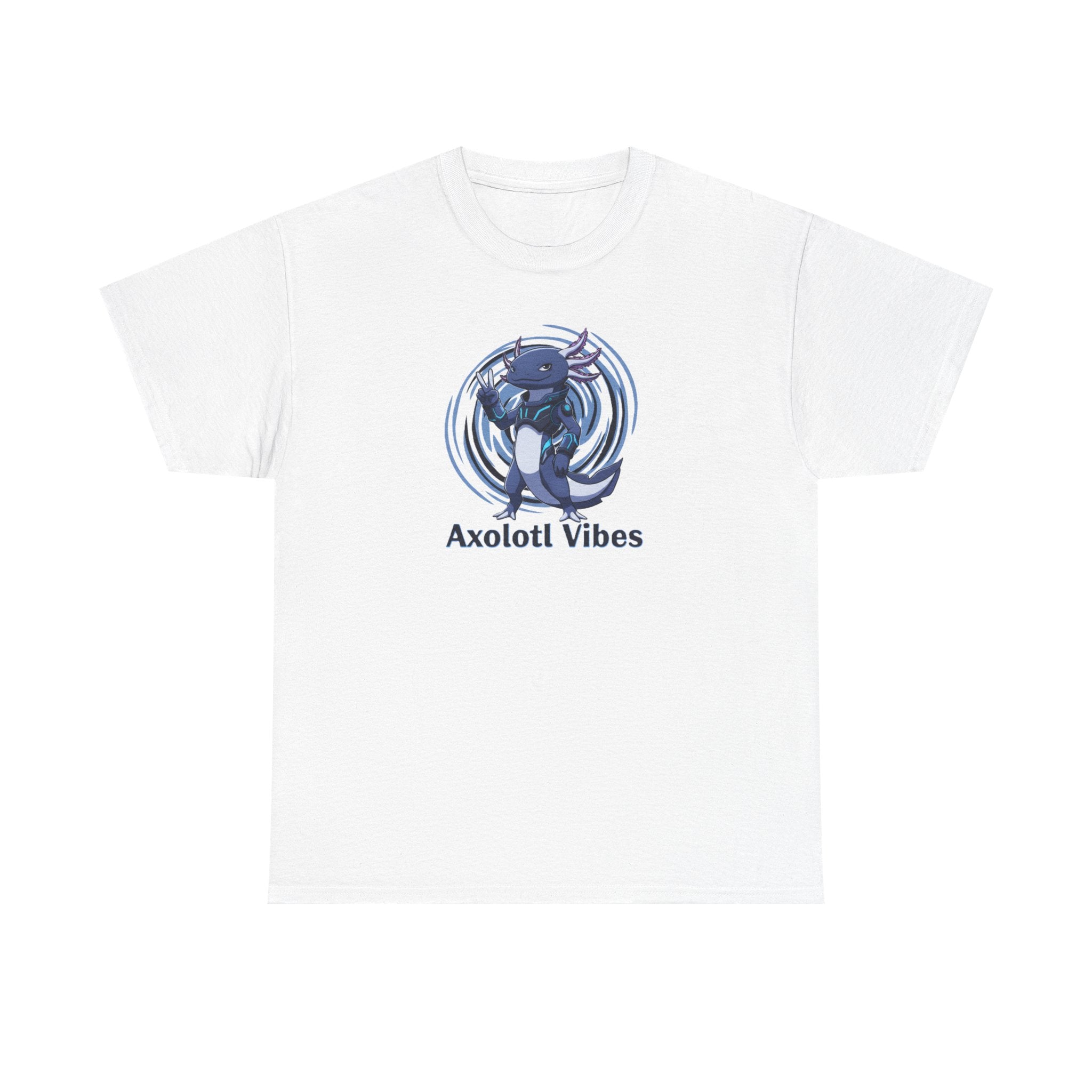 Axolotl Vibes T-Shirt — Cool Blue Axolotl Graphic Tee - Adult