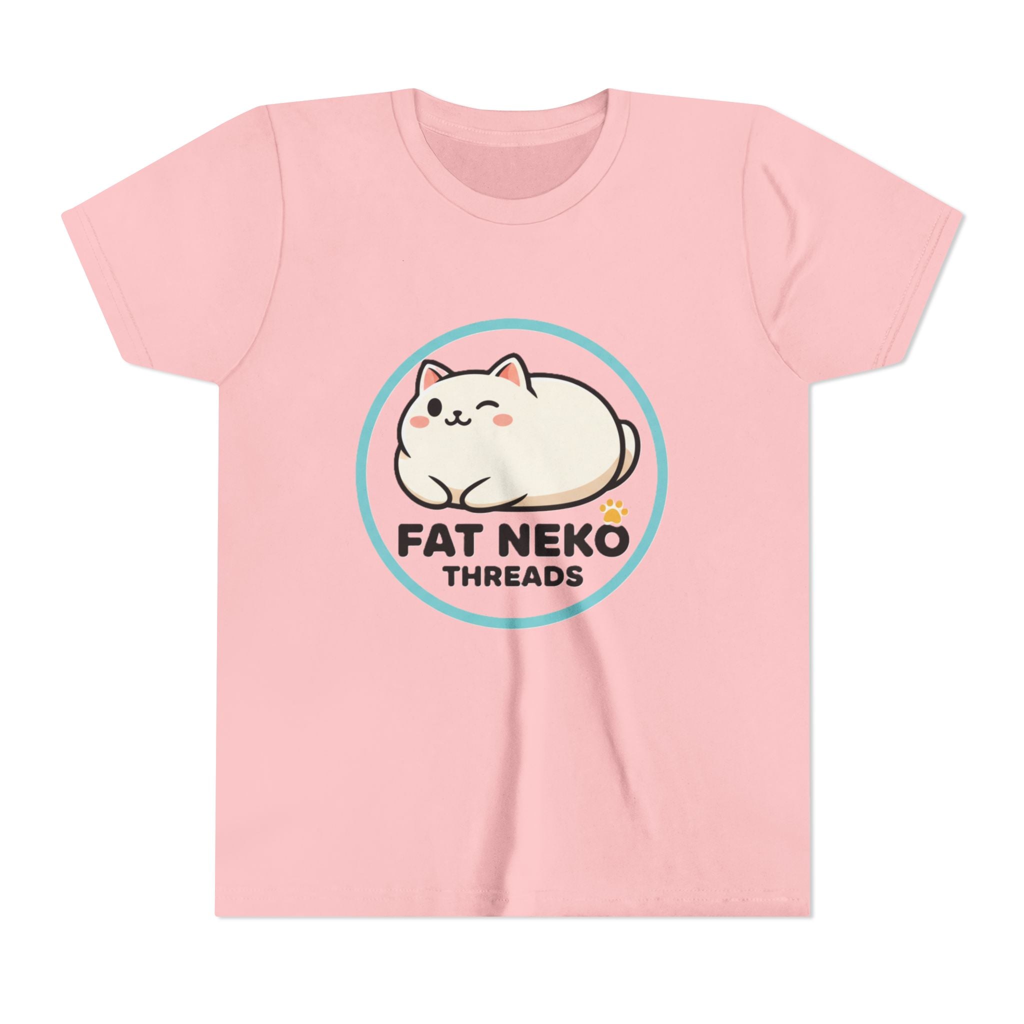 Youth Tee — Fat Neko Threads Cute Chubby Cat Logo