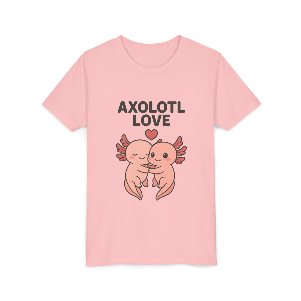 Axolotl Love Youth Tee – Cute Hugging Axolotl Salamander Kids Shirt - Kids