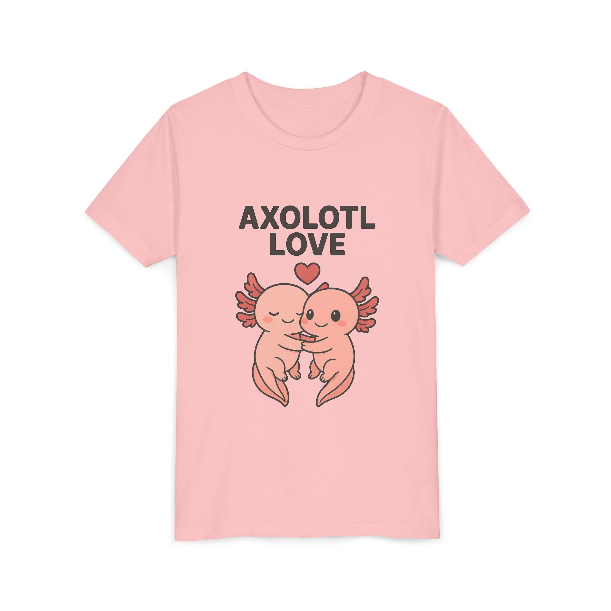 Axolotl Love Youth Tee – Cute Hugging Axolotl Salamander Kids Shirt - Kids