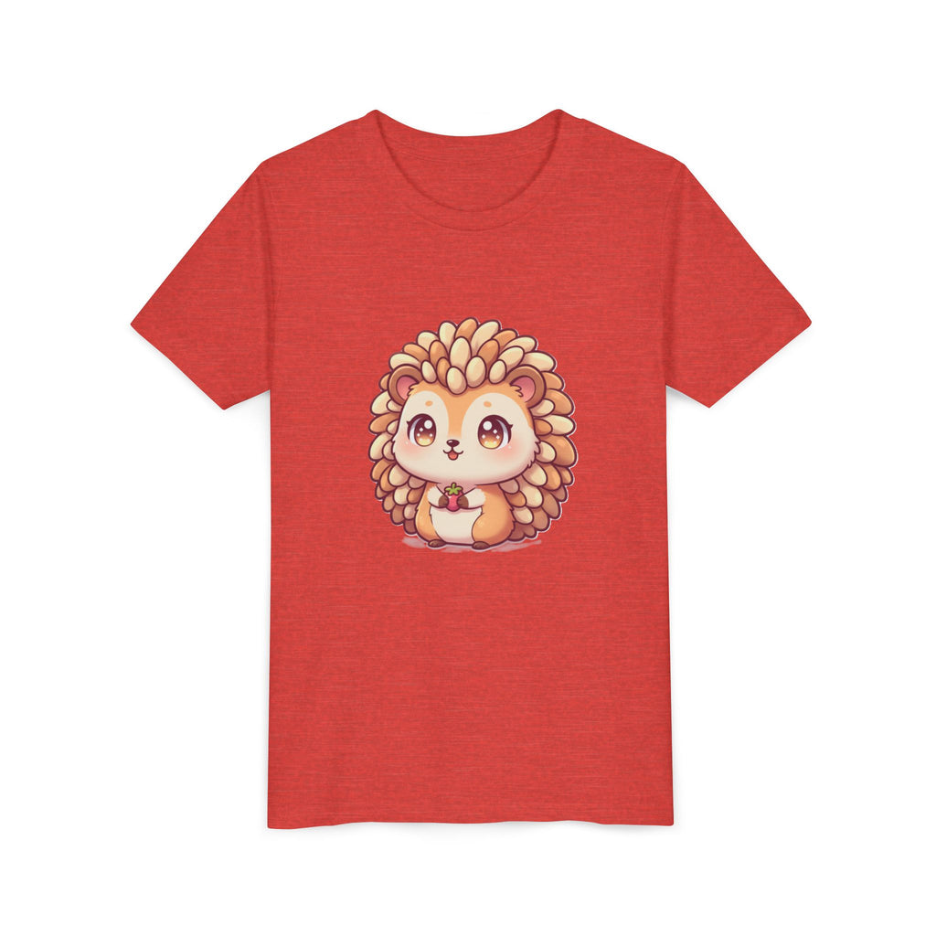 Cute Hedgehog Youth Tee — Adorable Cartoon Woodland Animal Kids Shirt