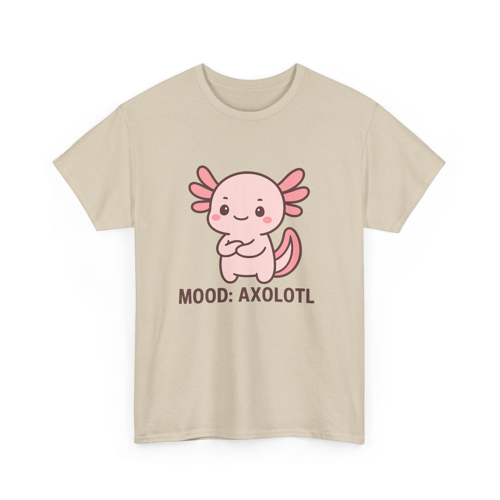 Axolotl Mood Tee — Cute Pink Axolotl Salamander Graphic T-Shirt - Adult