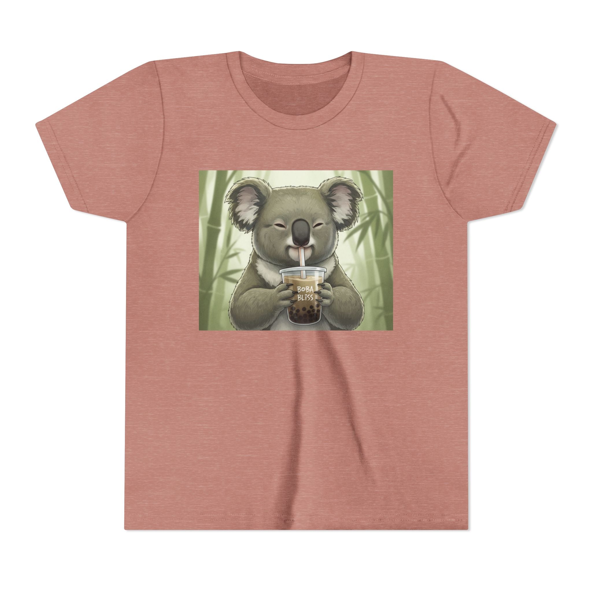 Kids Koala Boba Tea Time T‑Shirt — Cute Koala Drinking Bubble Tea Youth Tee - Kids