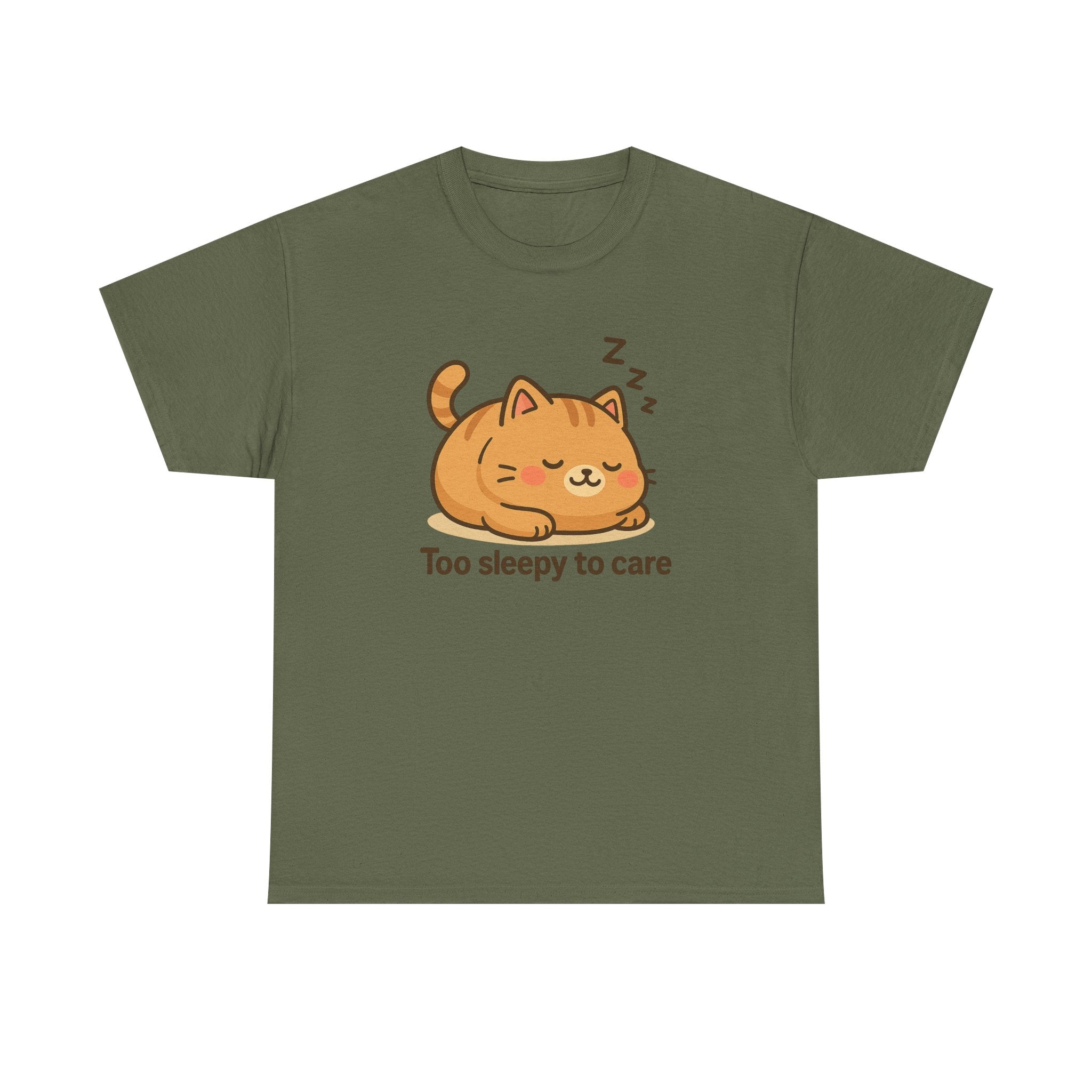 Too Sleepy to Care Cat T-Shirt - Adult