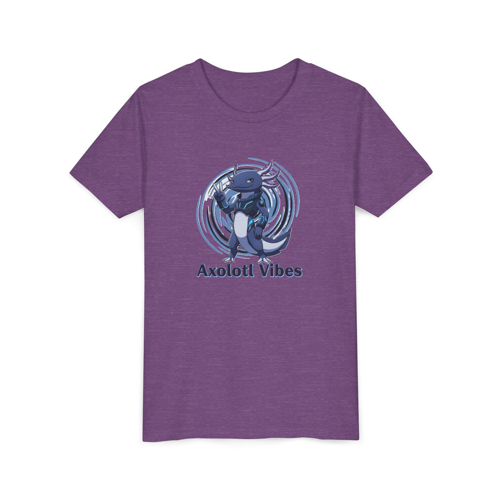 Youth Tee - 'Axolotl Vibes' Cute Axolotl Salamander Graphic Shirt - Kids