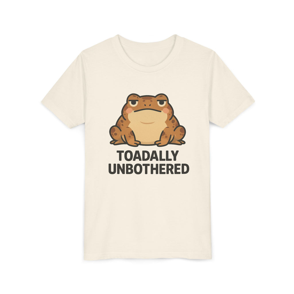 Youth Tee — 'Toadally Unbothered' Cute Frog Graphic Shirt for Kids