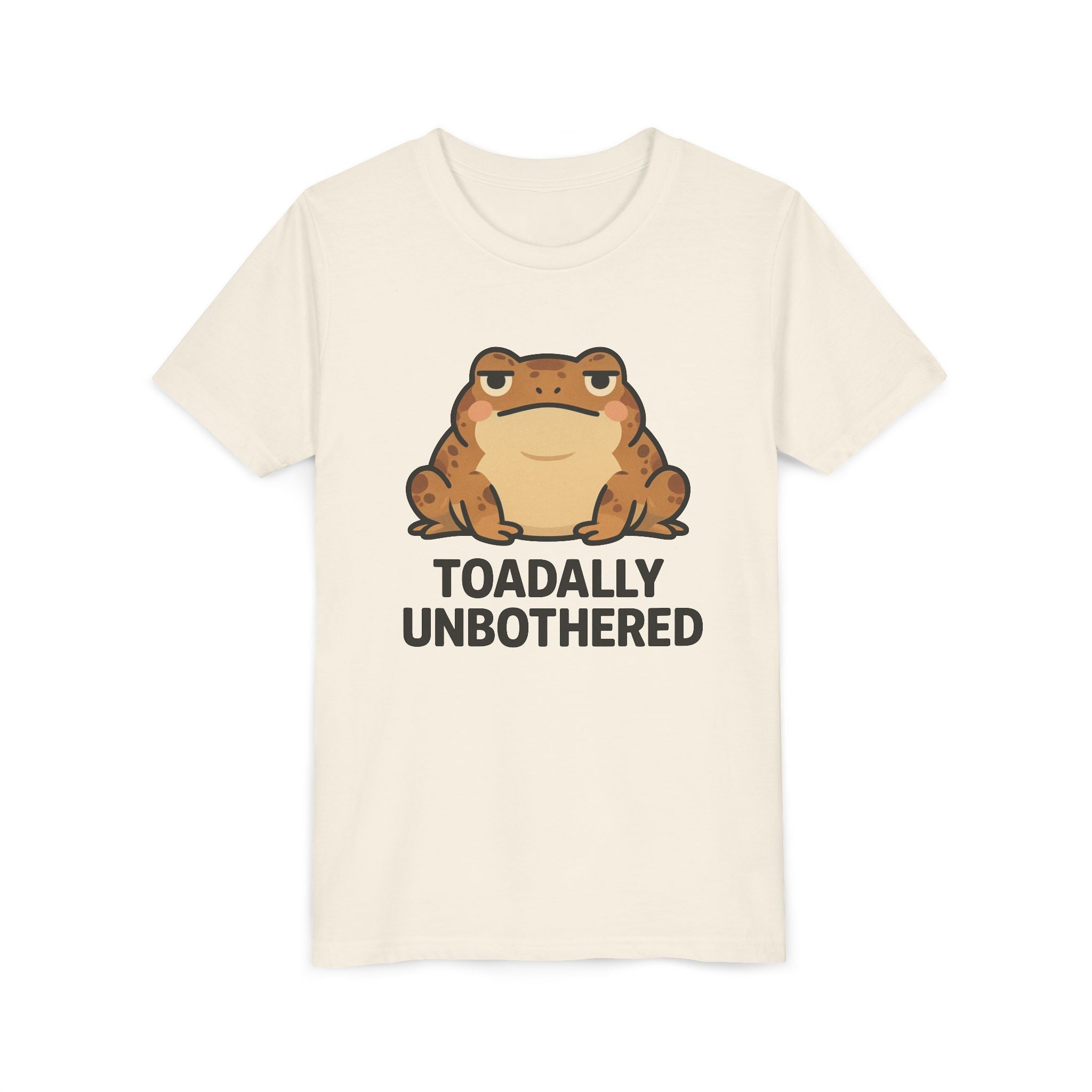 Youth Tee — 'Toadally Unbothered' Cute Frog Graphic Shirt for Kids