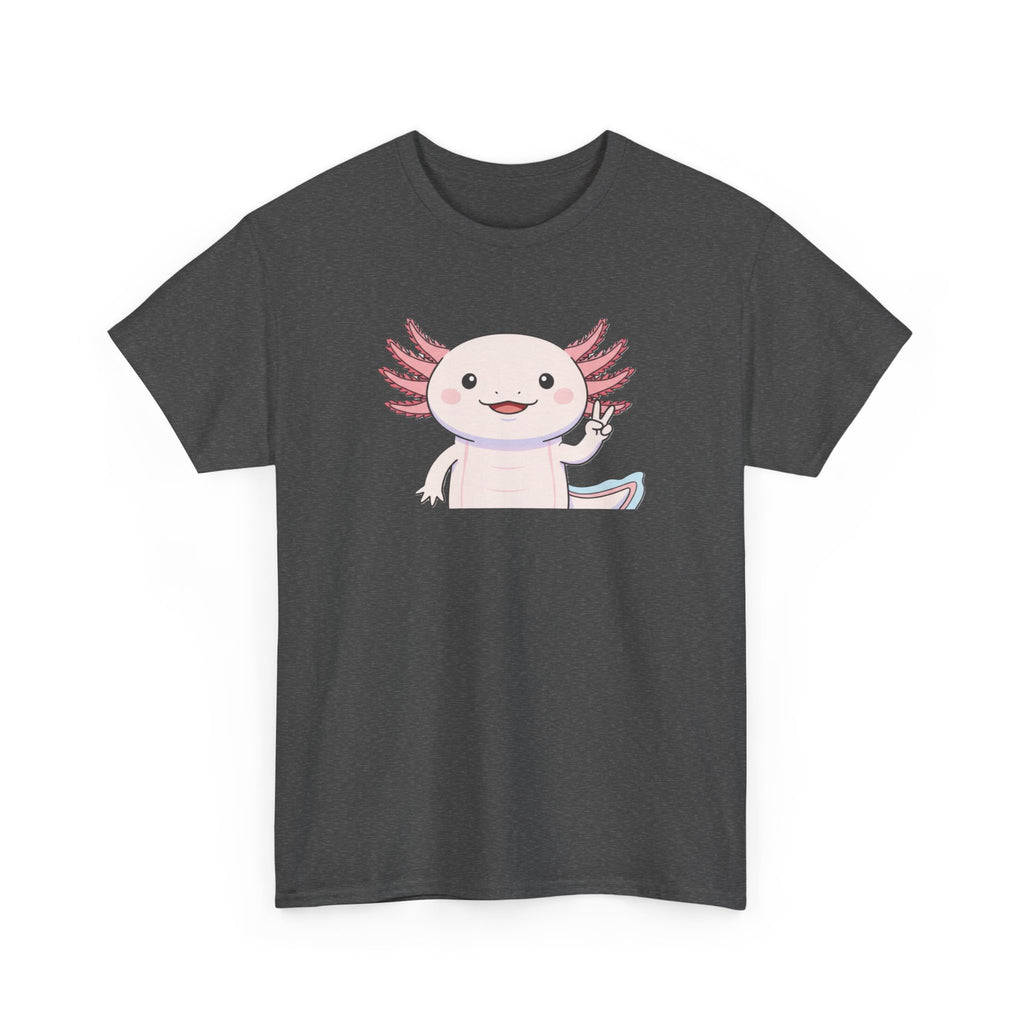 Axolotl Cute Cartoon T‑Shirt — Adorable Pink Axolotl Graphic Tee - Adult