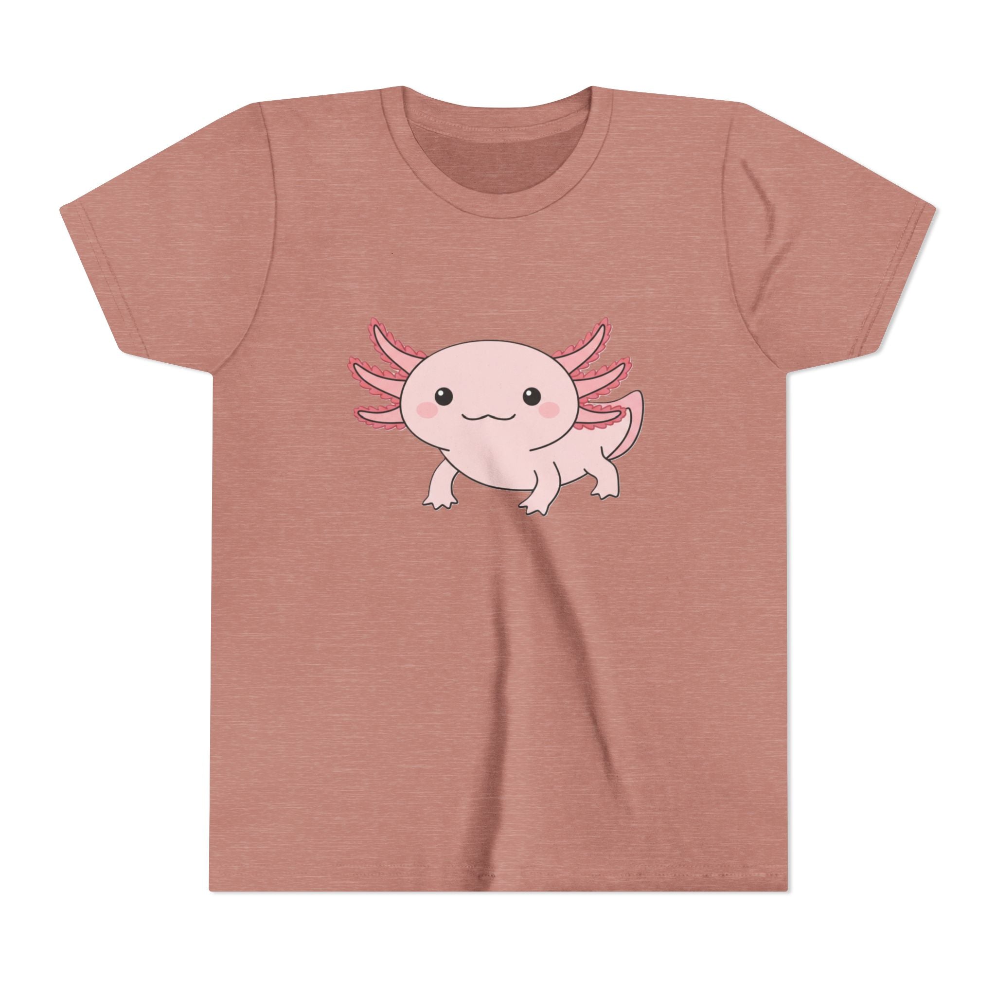 Axolotl Kids Tee – Cute Pink Axolotl Youth Short Sleeve Shirt