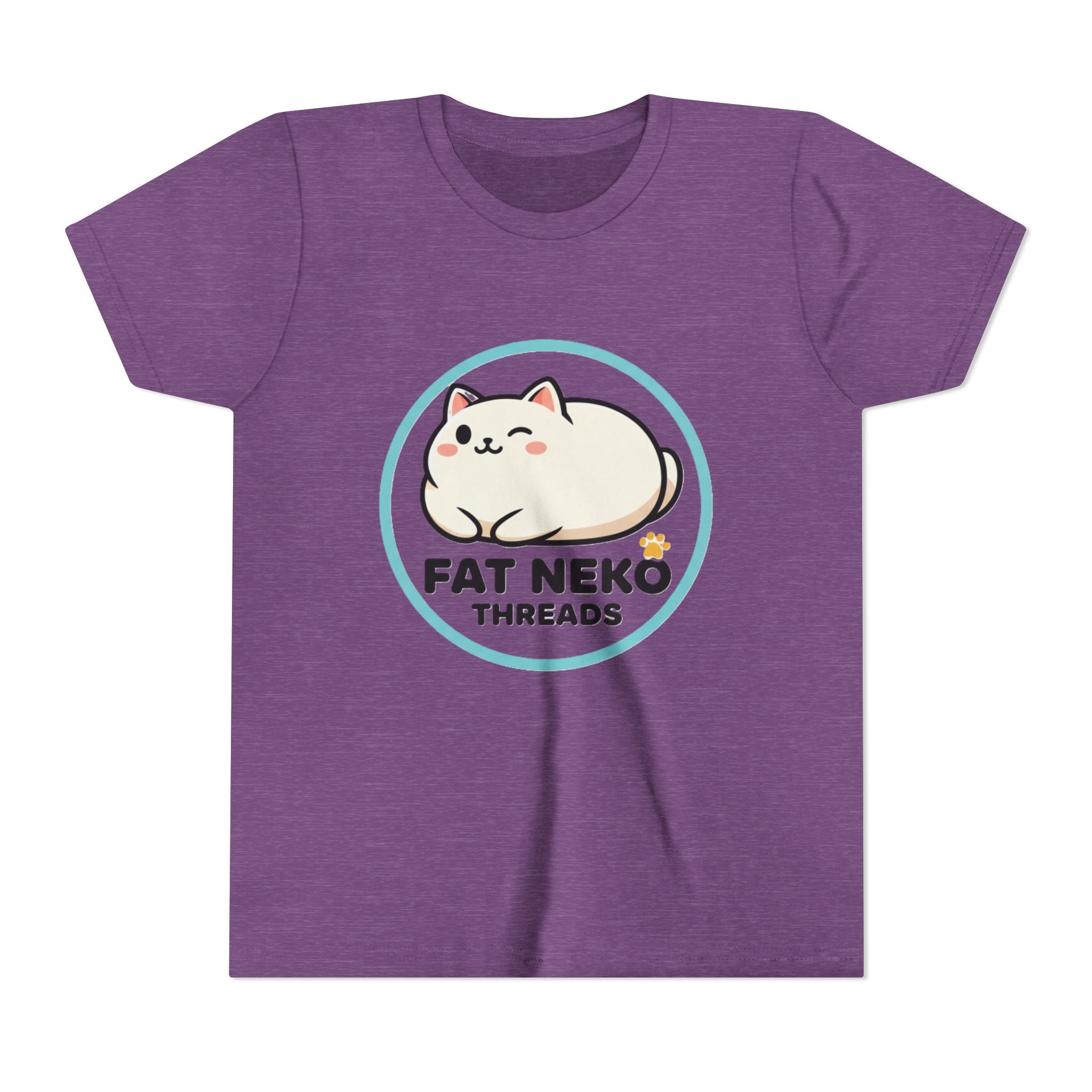 Youth Tee — Fat Neko Threads Cute Chubby Cat Logo