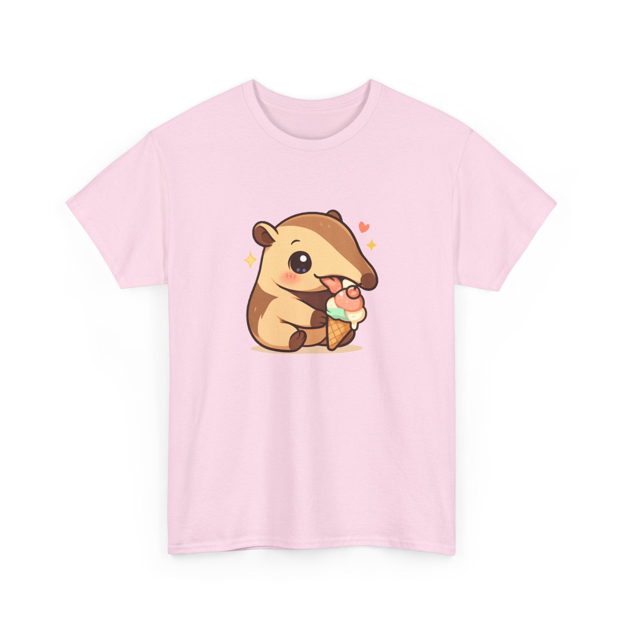 Cute Anteater Eating Ice Cream T-Shirt — Kawaii Animal Tee - Adult