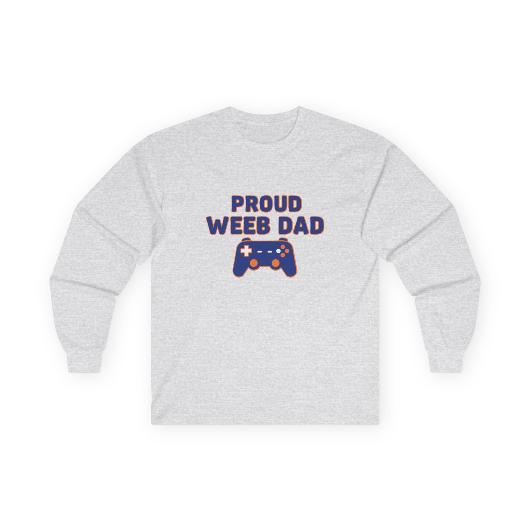 Proud Weeb Dad Long Sleeve Tee — Gamer Controller Graphic - Adult
