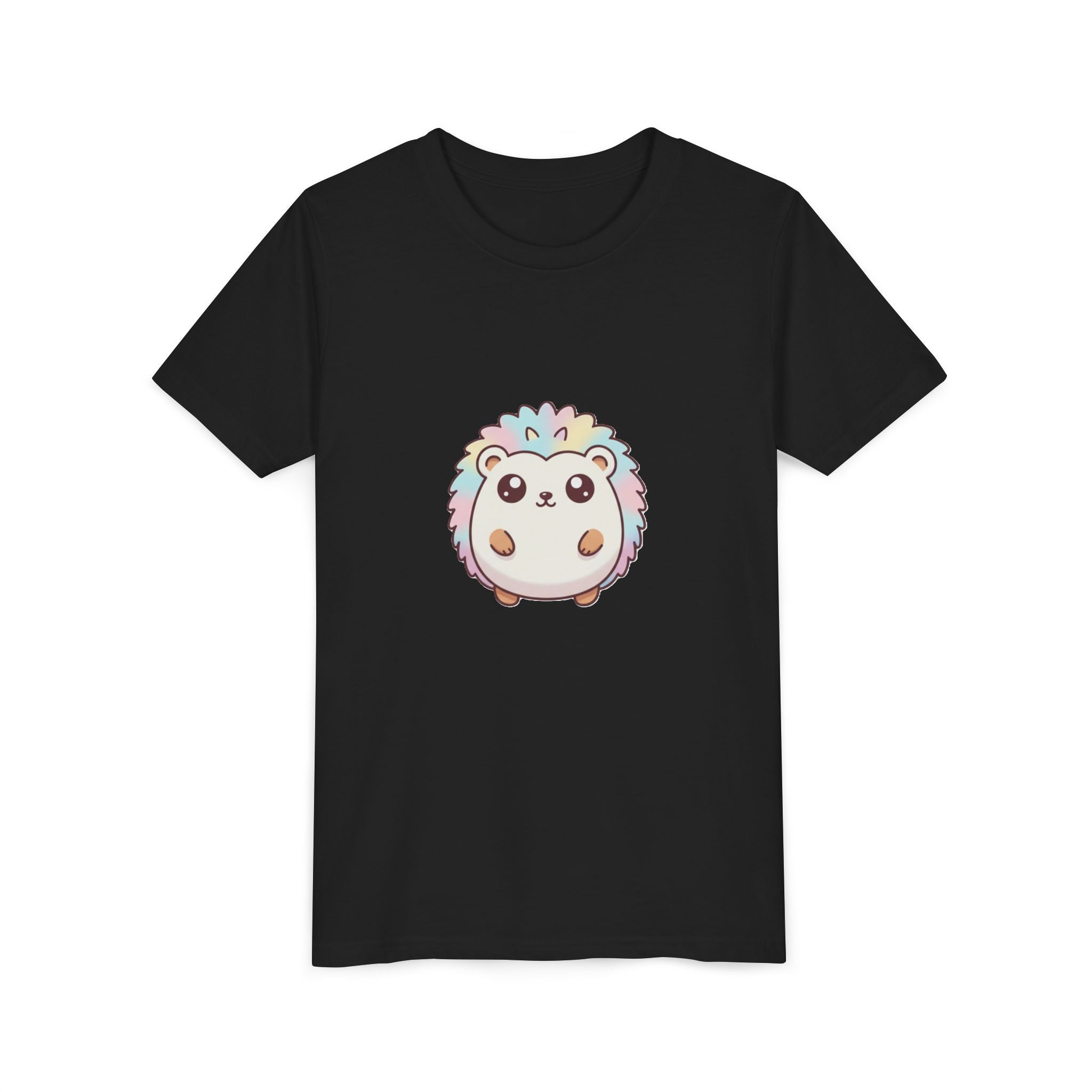 Kids Rainbow Hedgehog T‑Shirt — Cute Pastel Animal Youth Tee