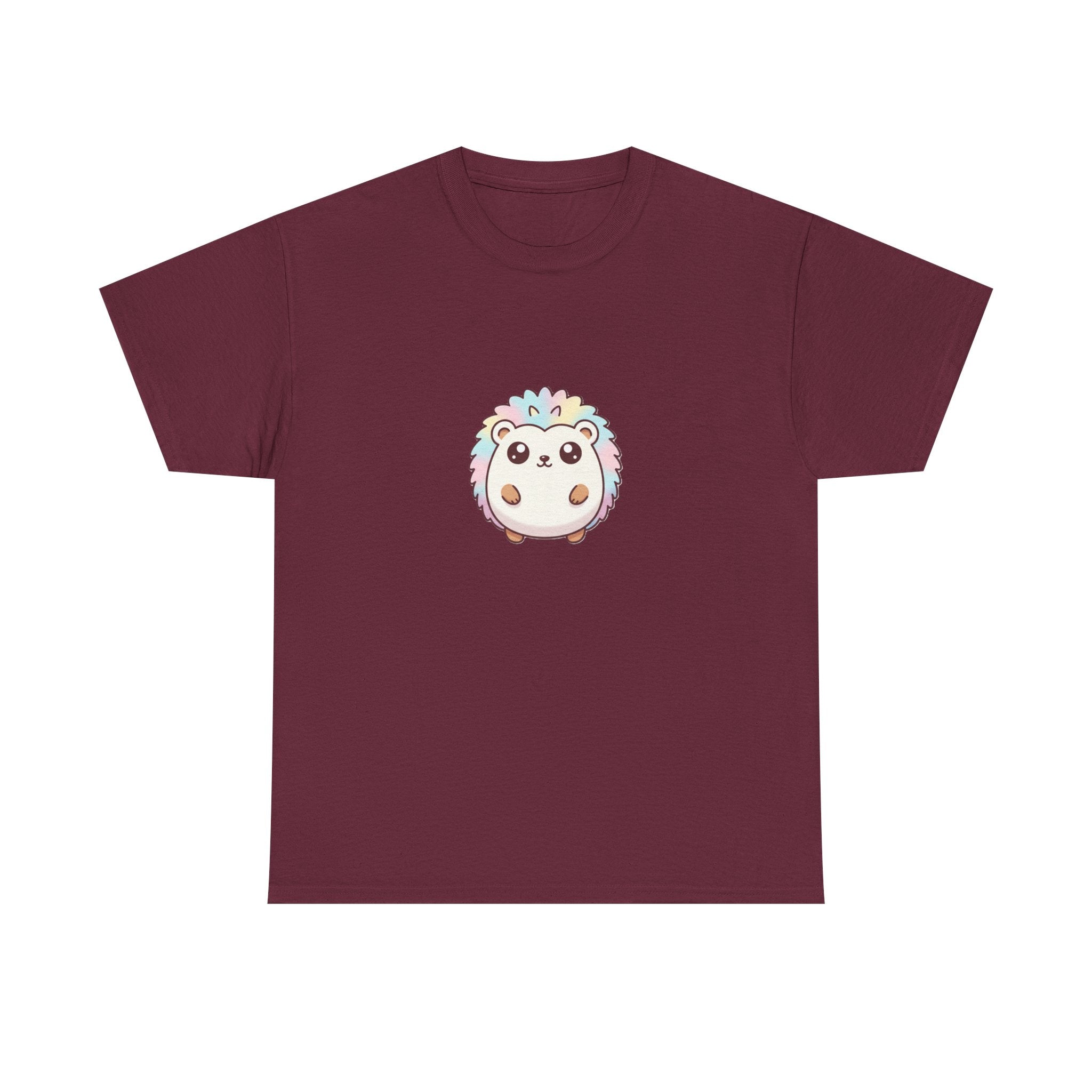 Cute Rainbow Hedgehog T-Shirt — Kawaii Animal Graphic Tee - Adult