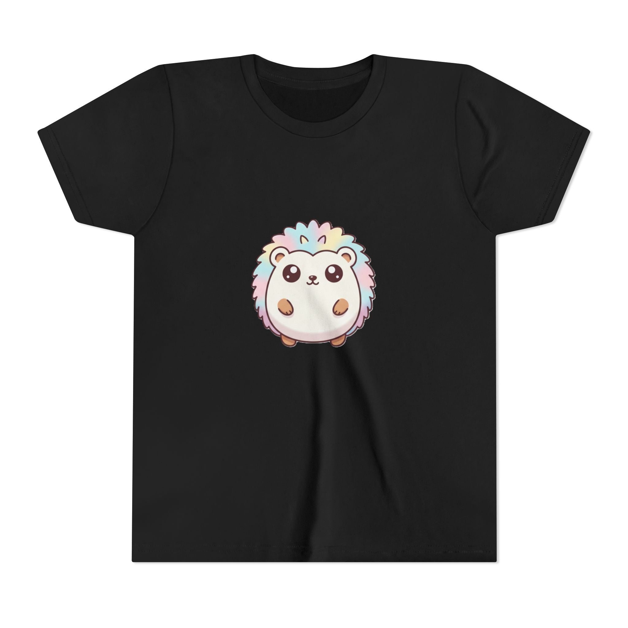 Kids Rainbow Hedgehog T‑Shirt — Cute Pastel Animal Youth Tee