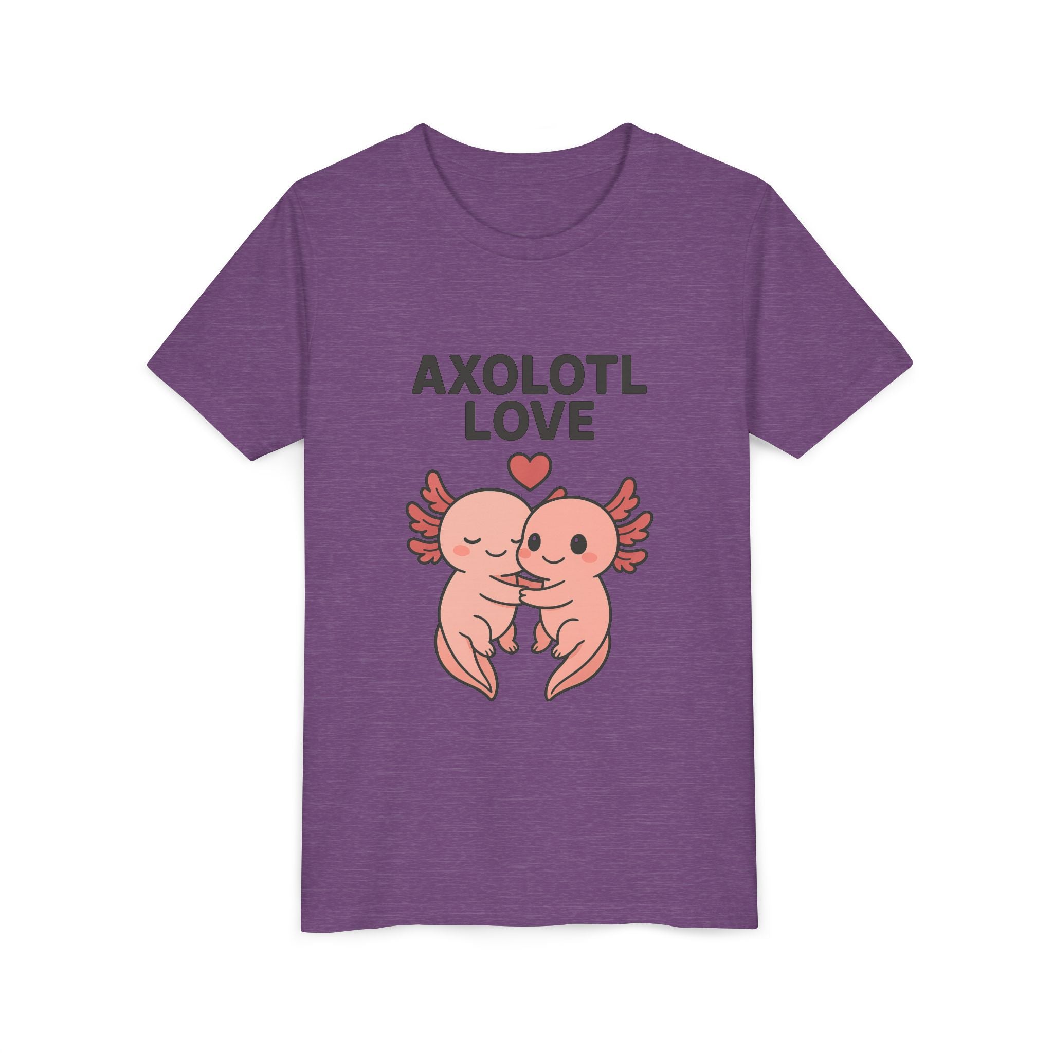Axolotl Love Youth Tee – Cute Hugging Axolotl Salamander Kids Shirt - Kids