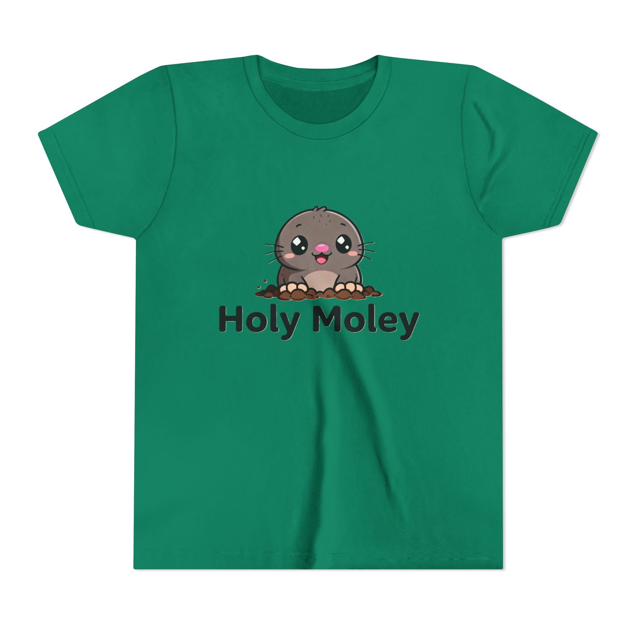 Youth Tee — Cute 'Holy Moley' Mole Kids T‑Shirt (Playful Animal Pun)