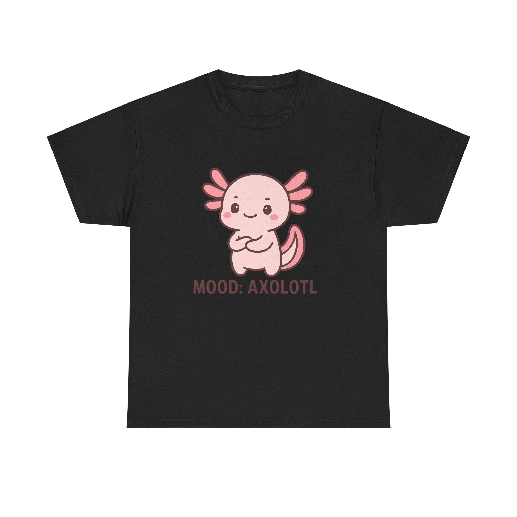 Axolotl Mood Tee — Cute Pink Axolotl Salamander Graphic T-Shirt - Adult