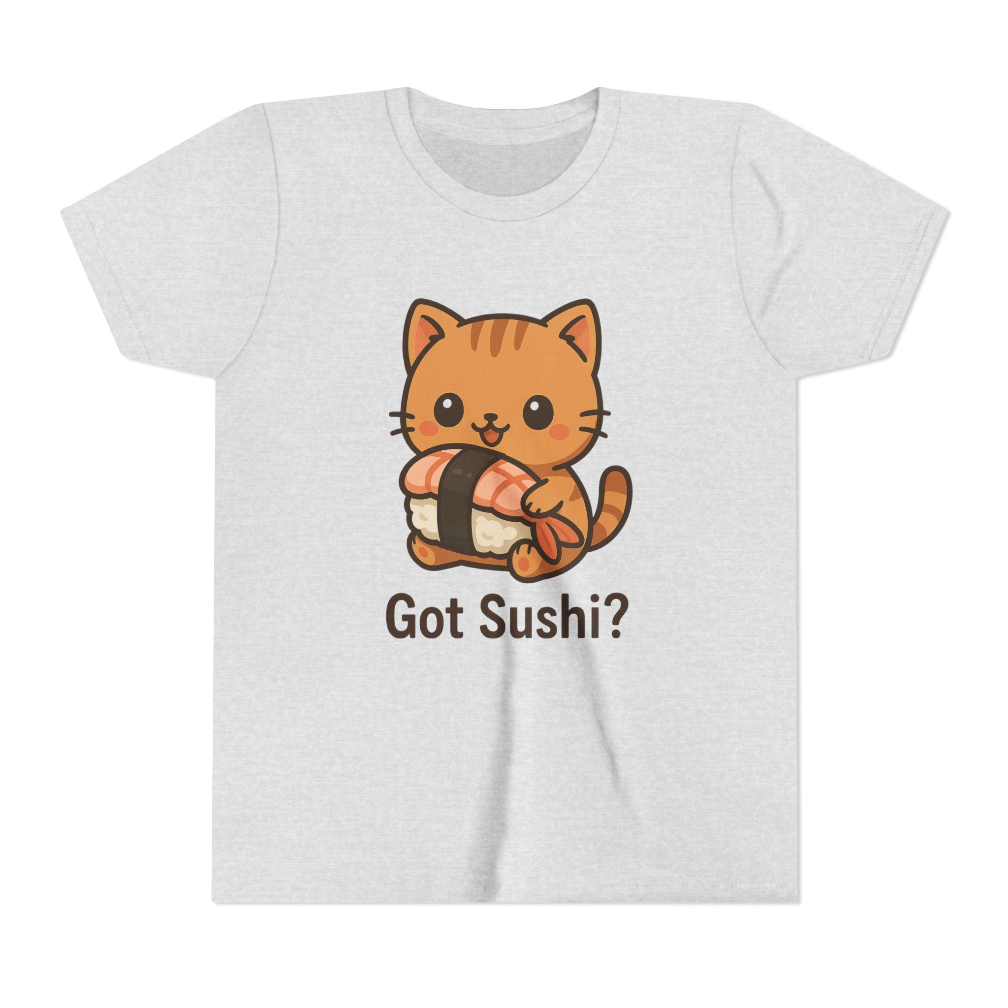 Kids 'Got Sushi?' Cute Cat Sushi Graphic Tee — Youth Short Sleeve Shirt