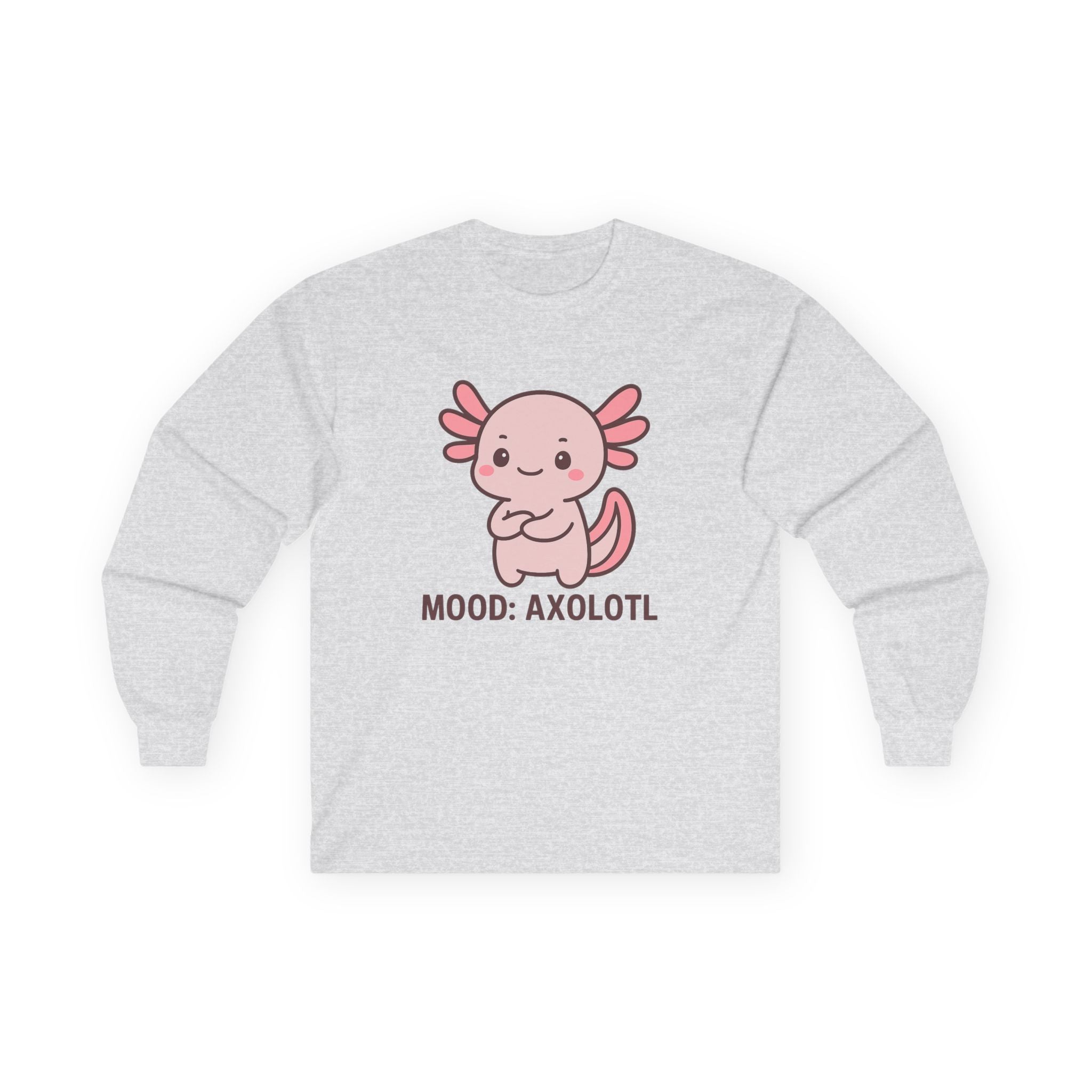 Mood: Axolotl Long Sleeve Tee — Cute Kawaii Axolotl Salamander Shirt - Adult