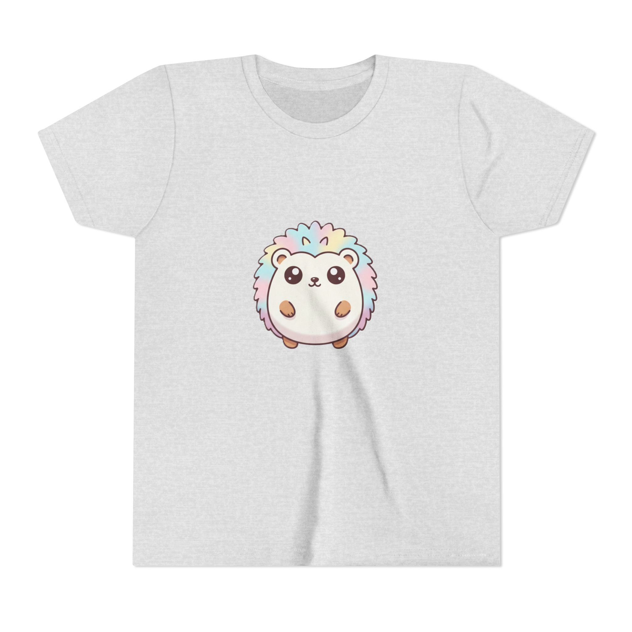Kids Rainbow Hedgehog T‑Shirt — Cute Pastel Animal Youth Tee