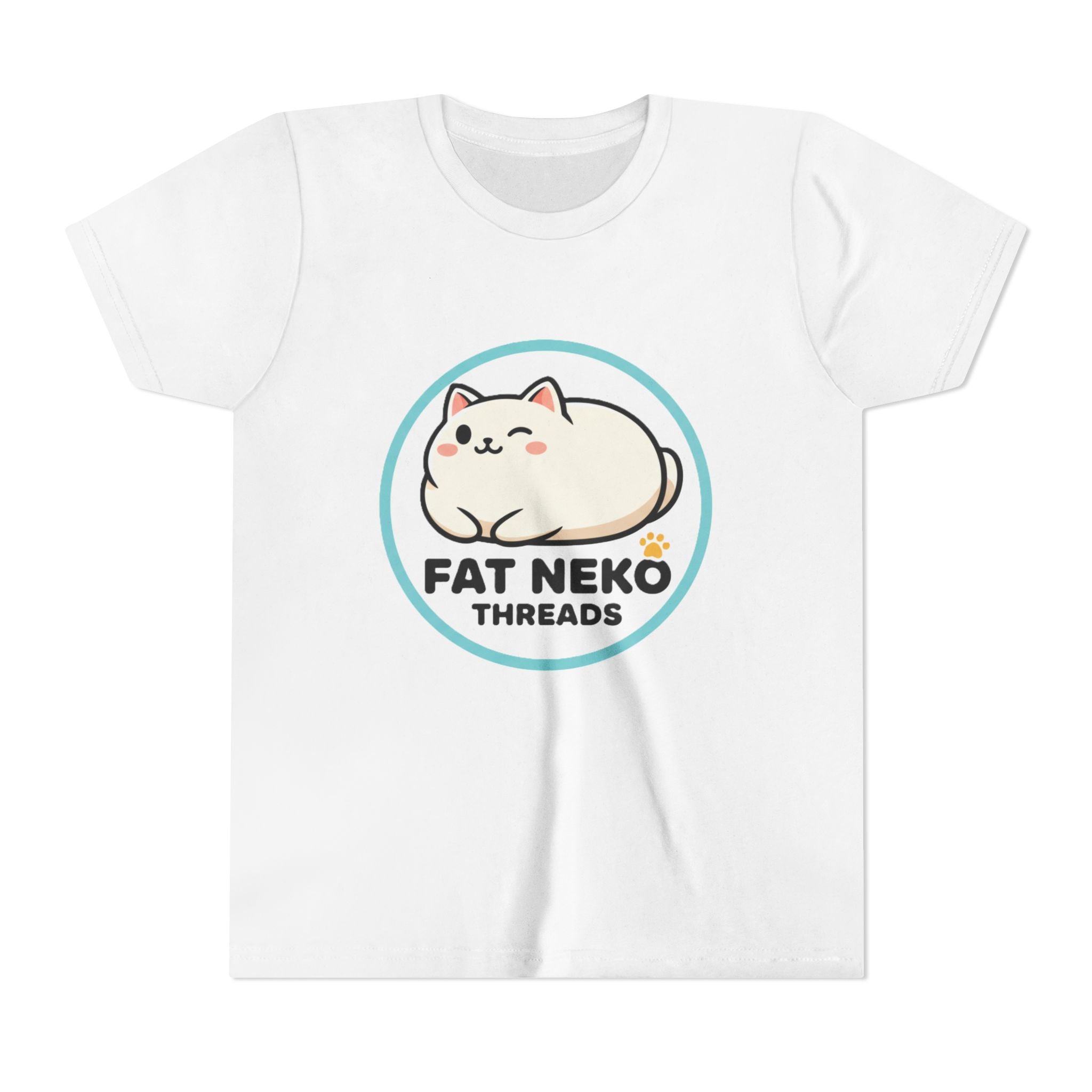 Youth Tee — Fat Neko Threads Cute Chubby Cat Logo