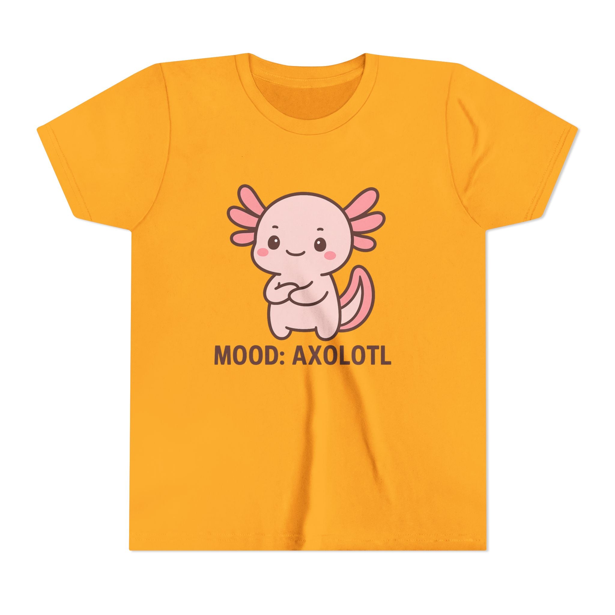 Youth Tee - "Mood: Axolotl" Cute Pink Axolotl Kids T-Shirt