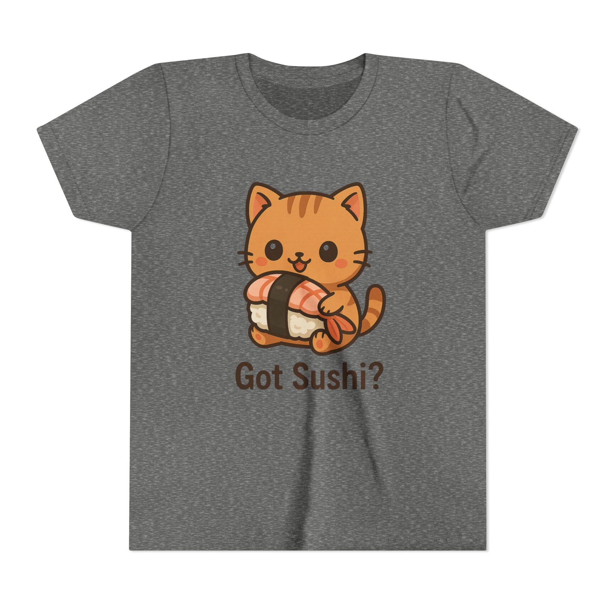 Kids 'Got Sushi?' Cute Cat Sushi Graphic Tee — Youth Short Sleeve Shirt
