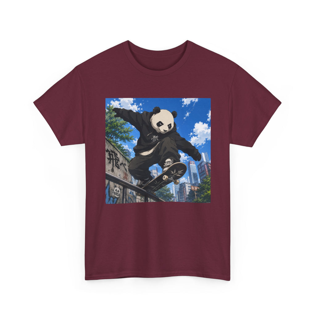 Panda Skateboarder T-Shirt — Urban Skate Panda Graphic Tee - Adult