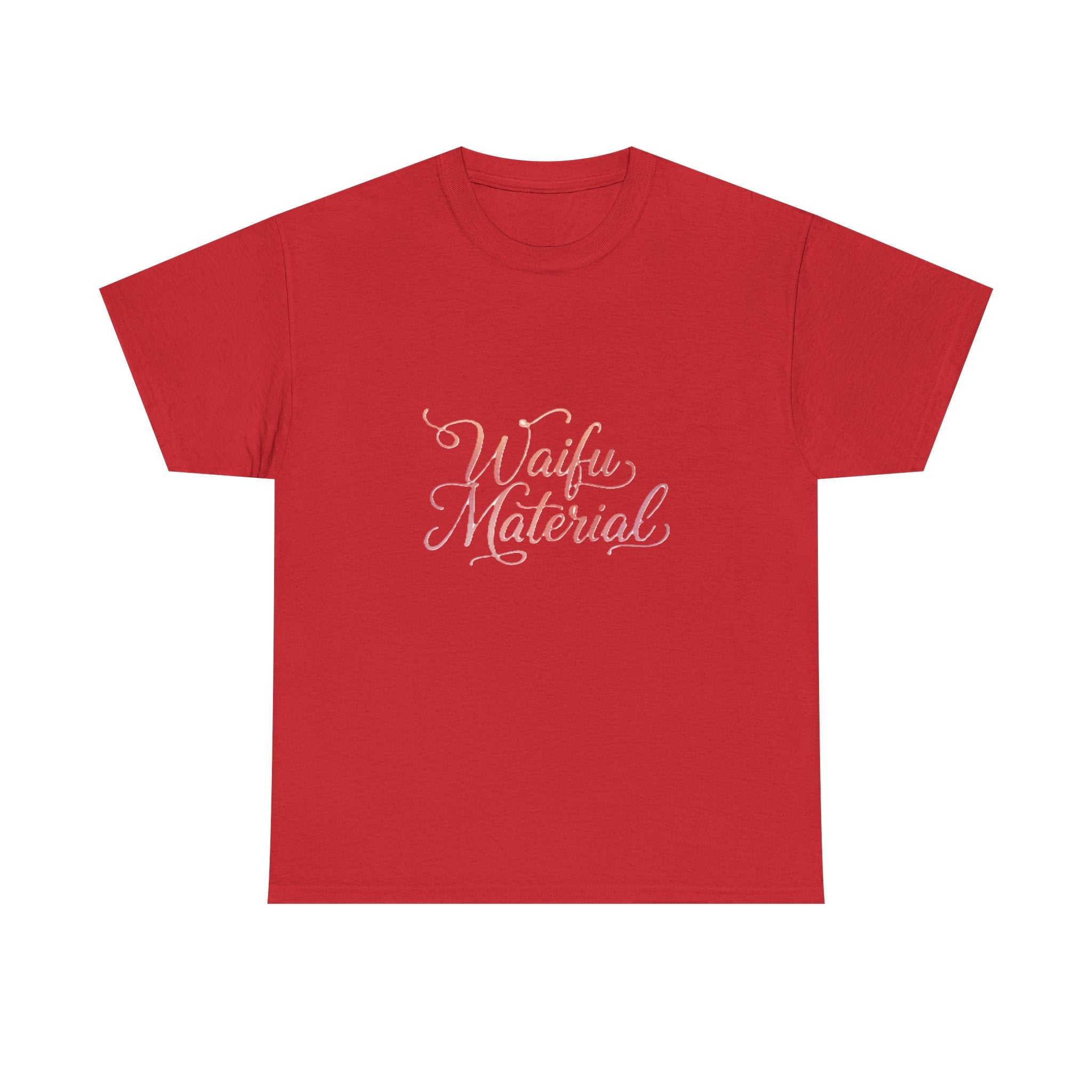 Waifu Material T-Shirt — Cute Pastel Script Anime Fan Tee - Adult