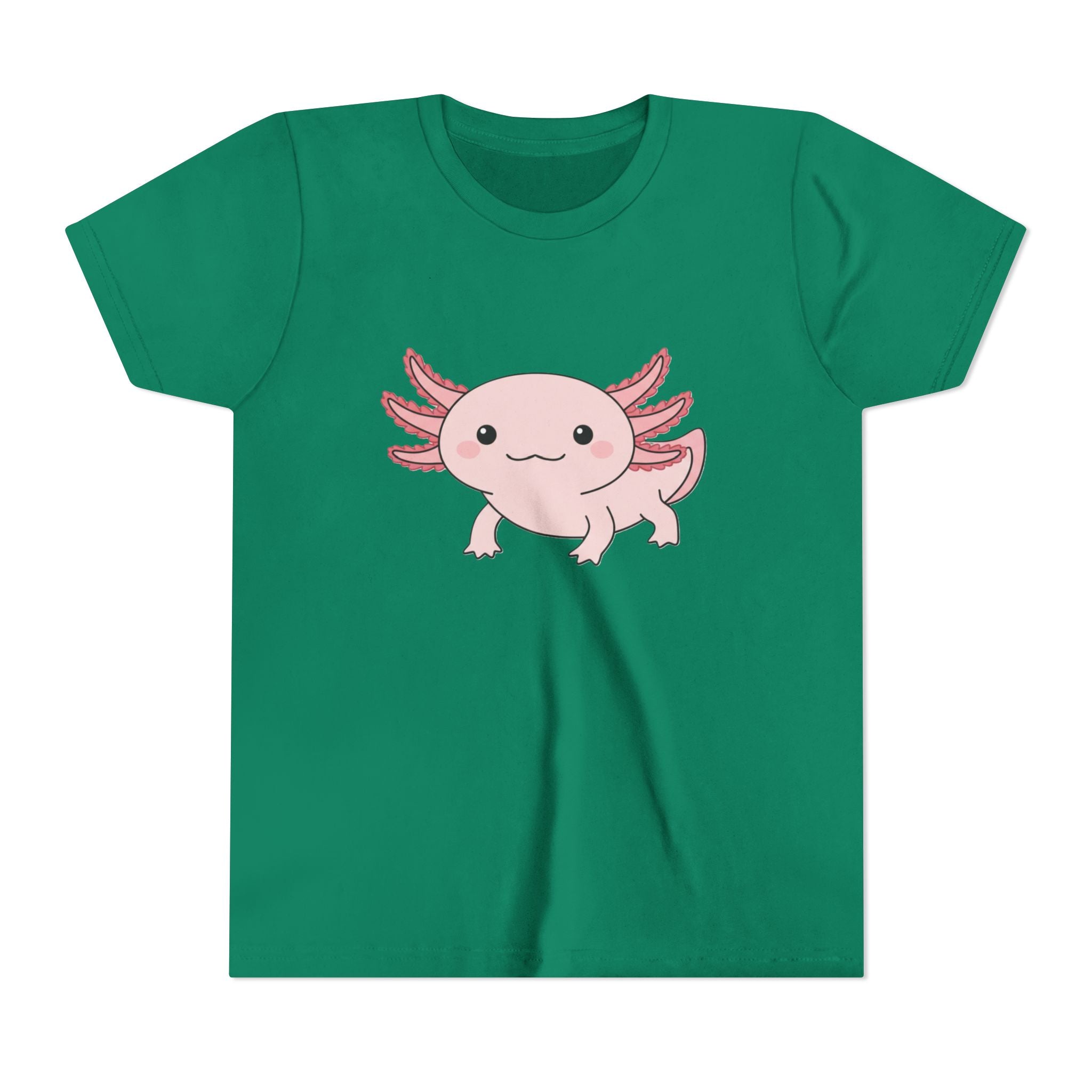 Axolotl Kids Tee – Cute Pink Axolotl Youth Short Sleeve Shirt