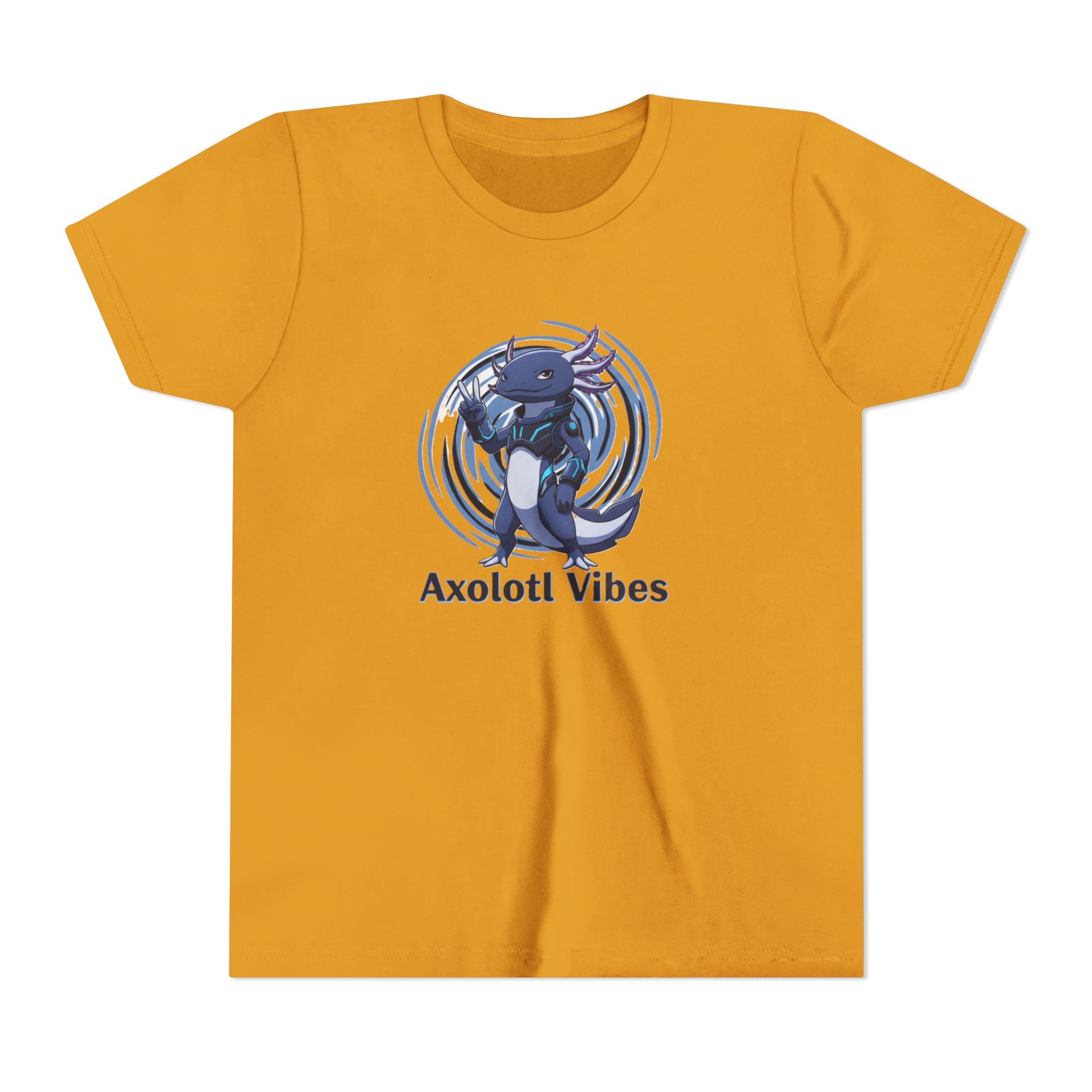 Youth Tee - 'Axolotl Vibes' Cute Axolotl Salamander Graphic Shirt - Kids