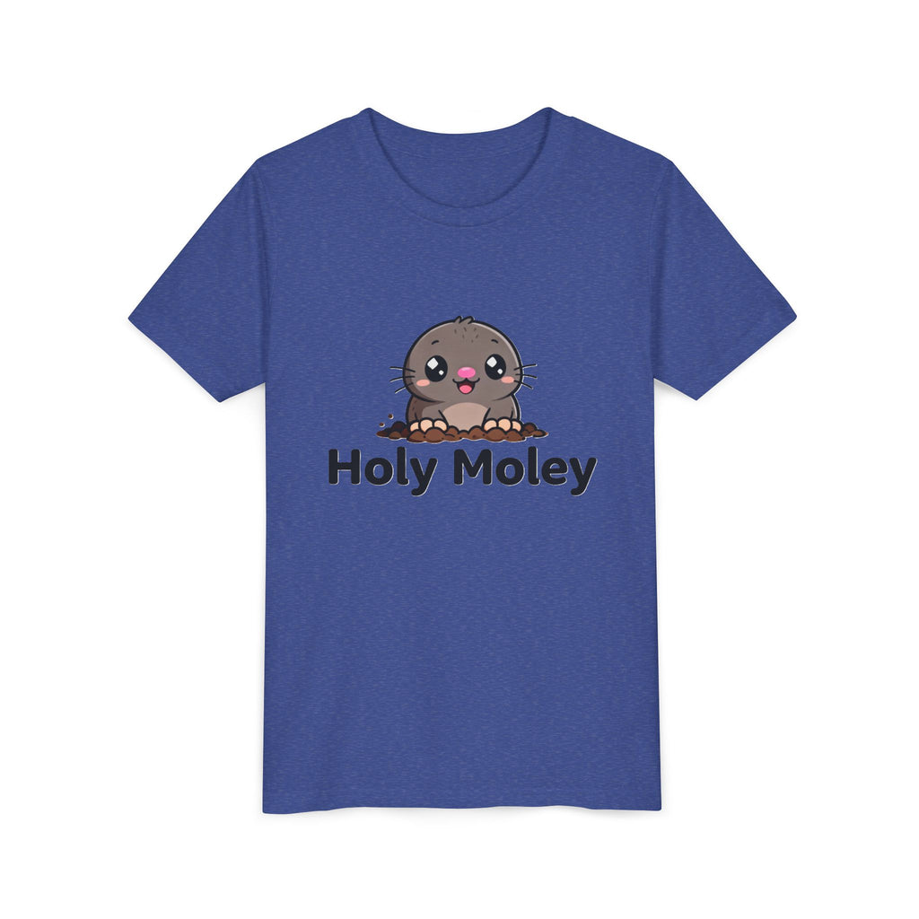 Youth Tee — Cute 'Holy Moley' Mole Kids T‑Shirt (Playful Animal Pun)
