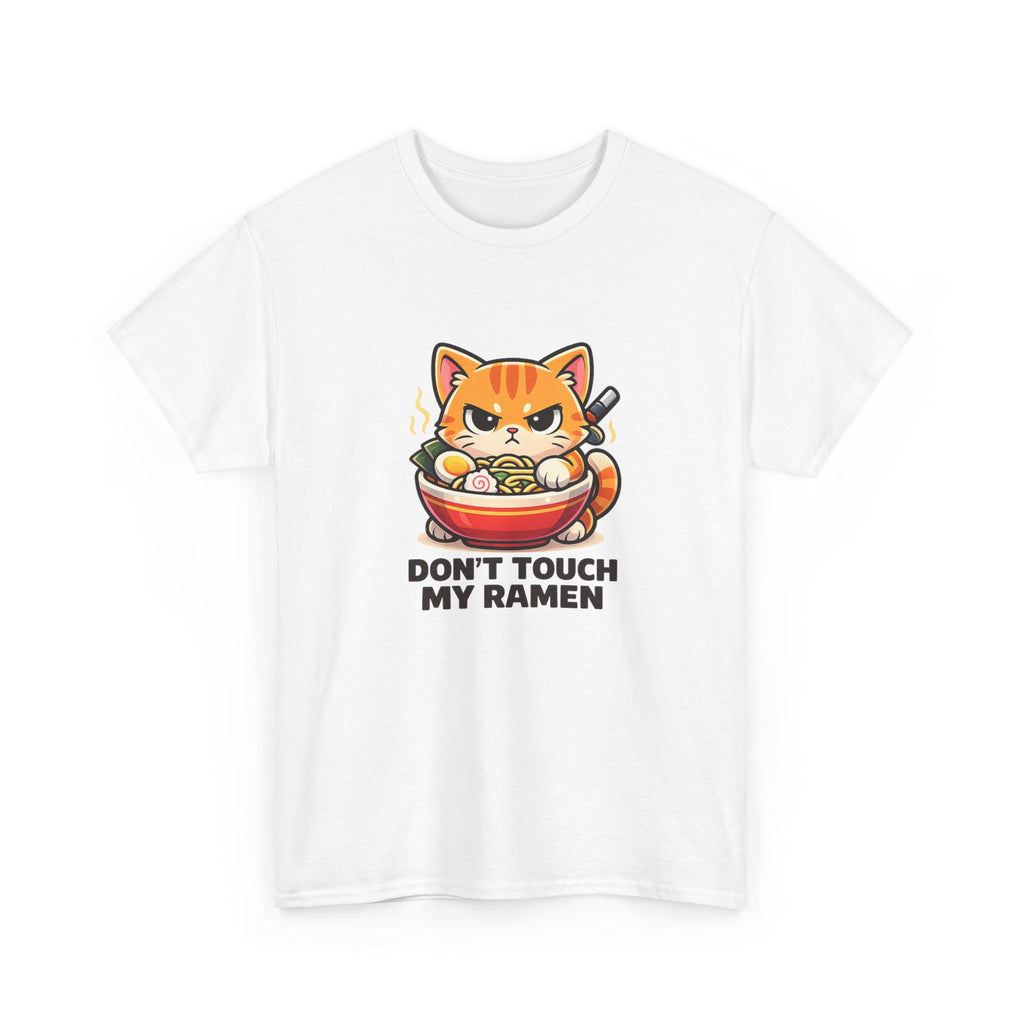 Don't Touch My Ramen T-Shirt — Cute Cat in Ramen Bowl Graphic Tee - Adult