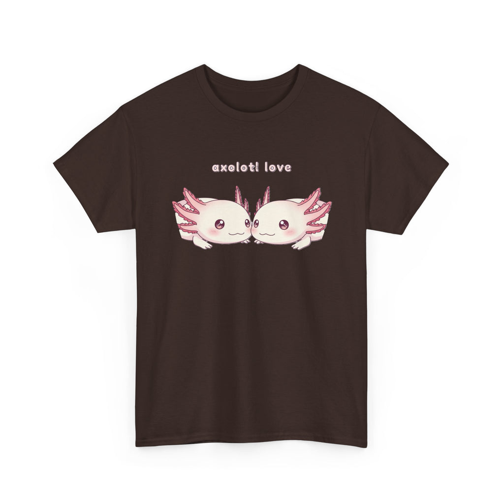 Axolotl Love T-Shirt — Cute Kissing Axolotls Graphic Tee - Adult