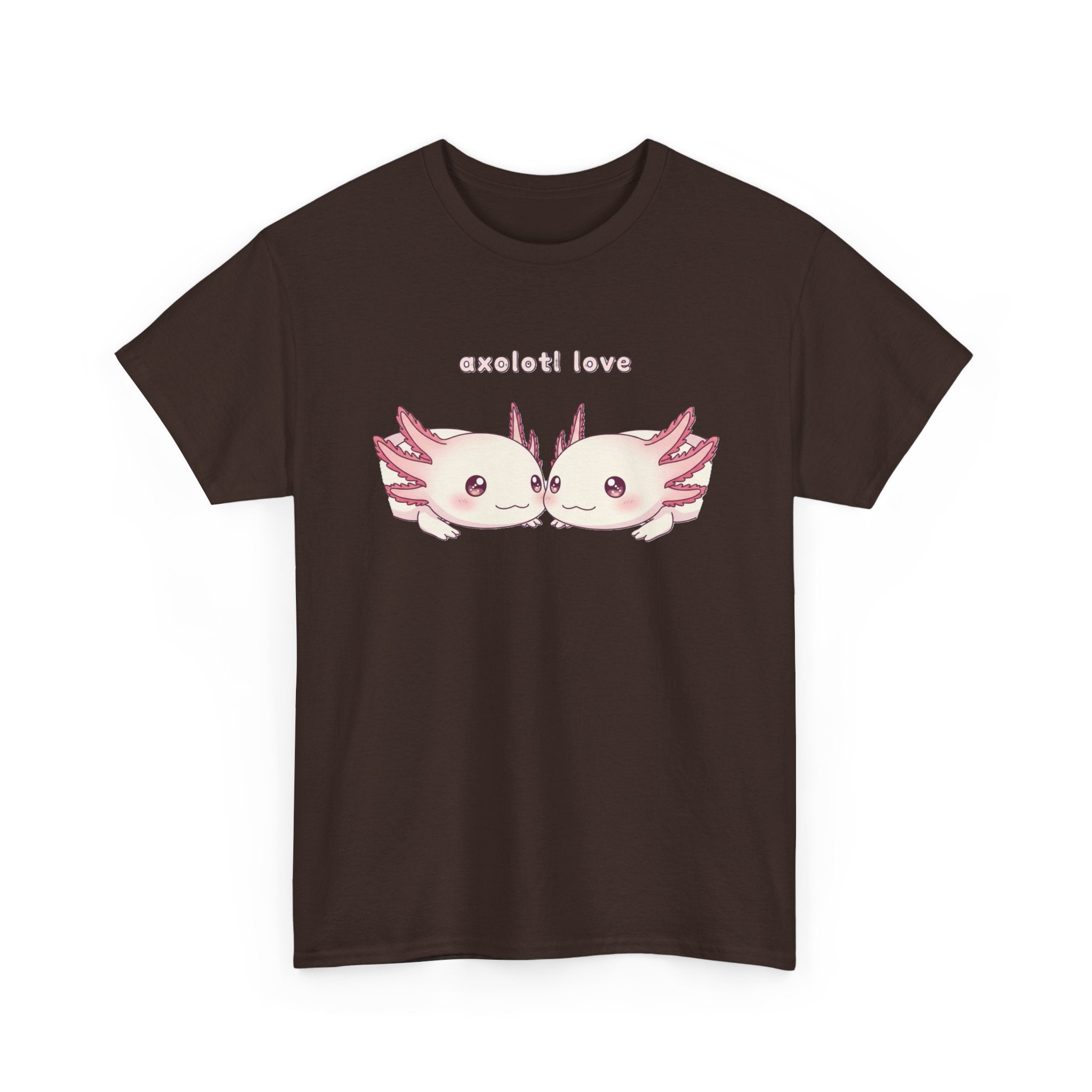 Axolotl Love T-Shirt — Cute Kissing Axolotls Graphic Tee - Adult