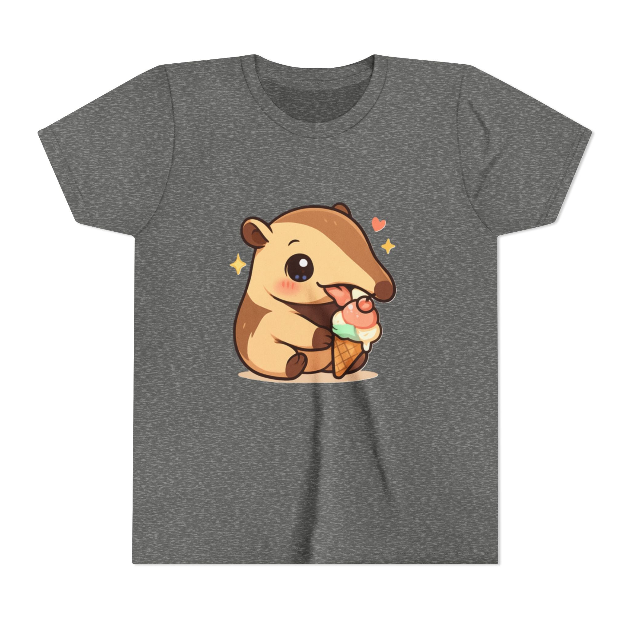 Cute Anteater Kids Tee – Kawaii Anteater Eating Ice Cream T-Shirt for Toddlers & Children