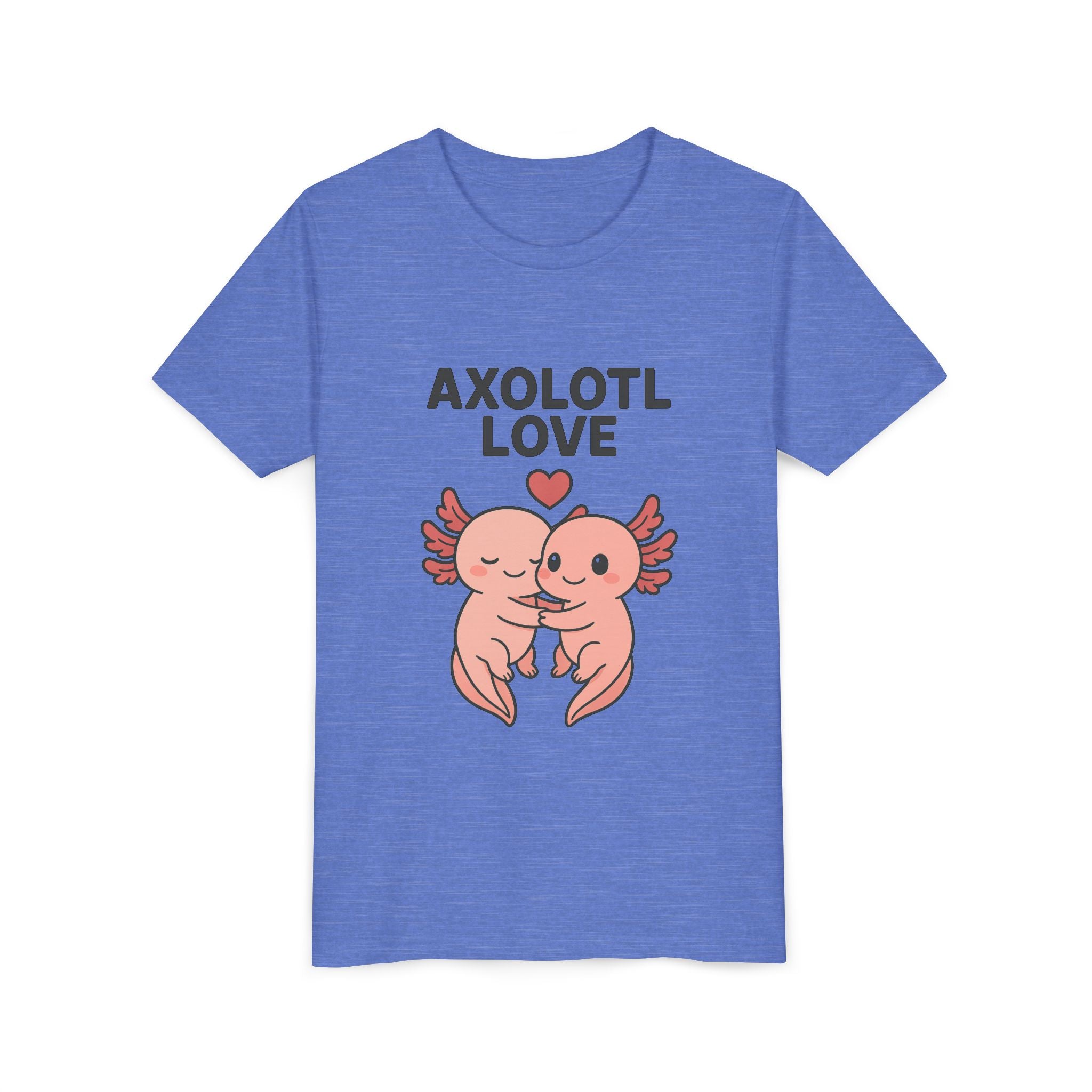 Axolotl Love Youth Tee – Cute Hugging Axolotl Salamander Kids Shirt - Kids