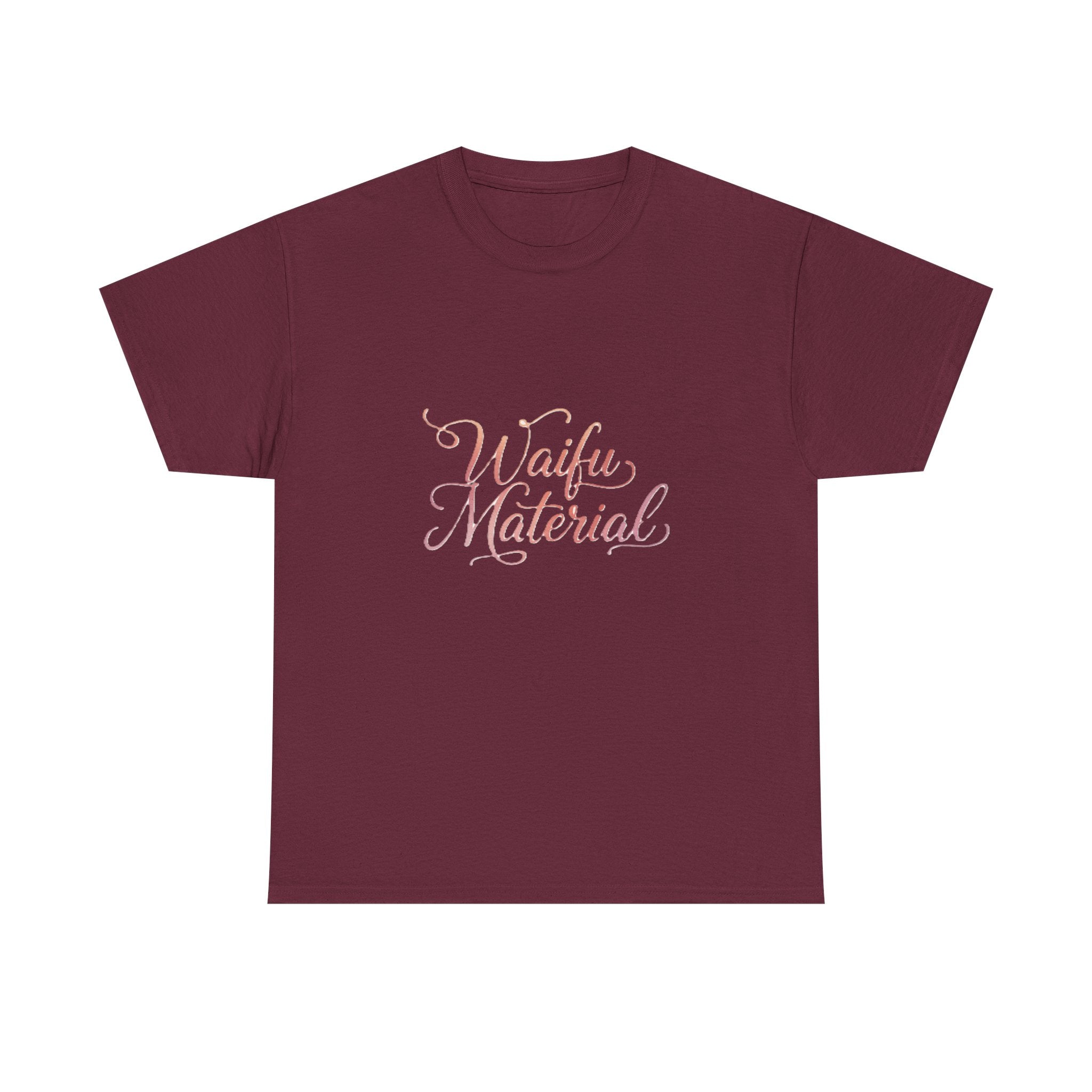 Waifu Material T-Shirt — Cute Pastel Script Anime Fan Tee - Adult