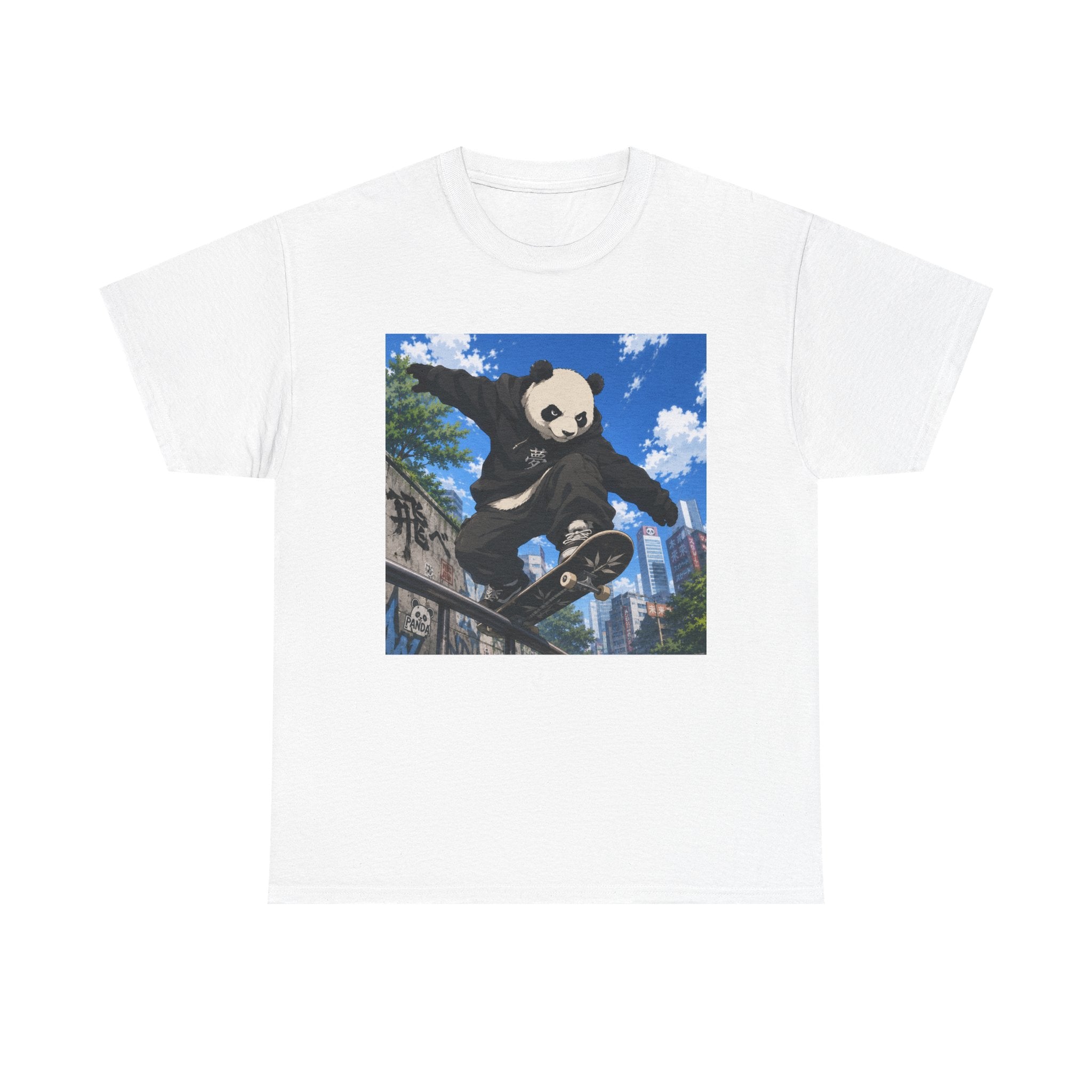 Panda Skateboarder T-Shirt — Urban Skate Panda Graphic Tee - Adult