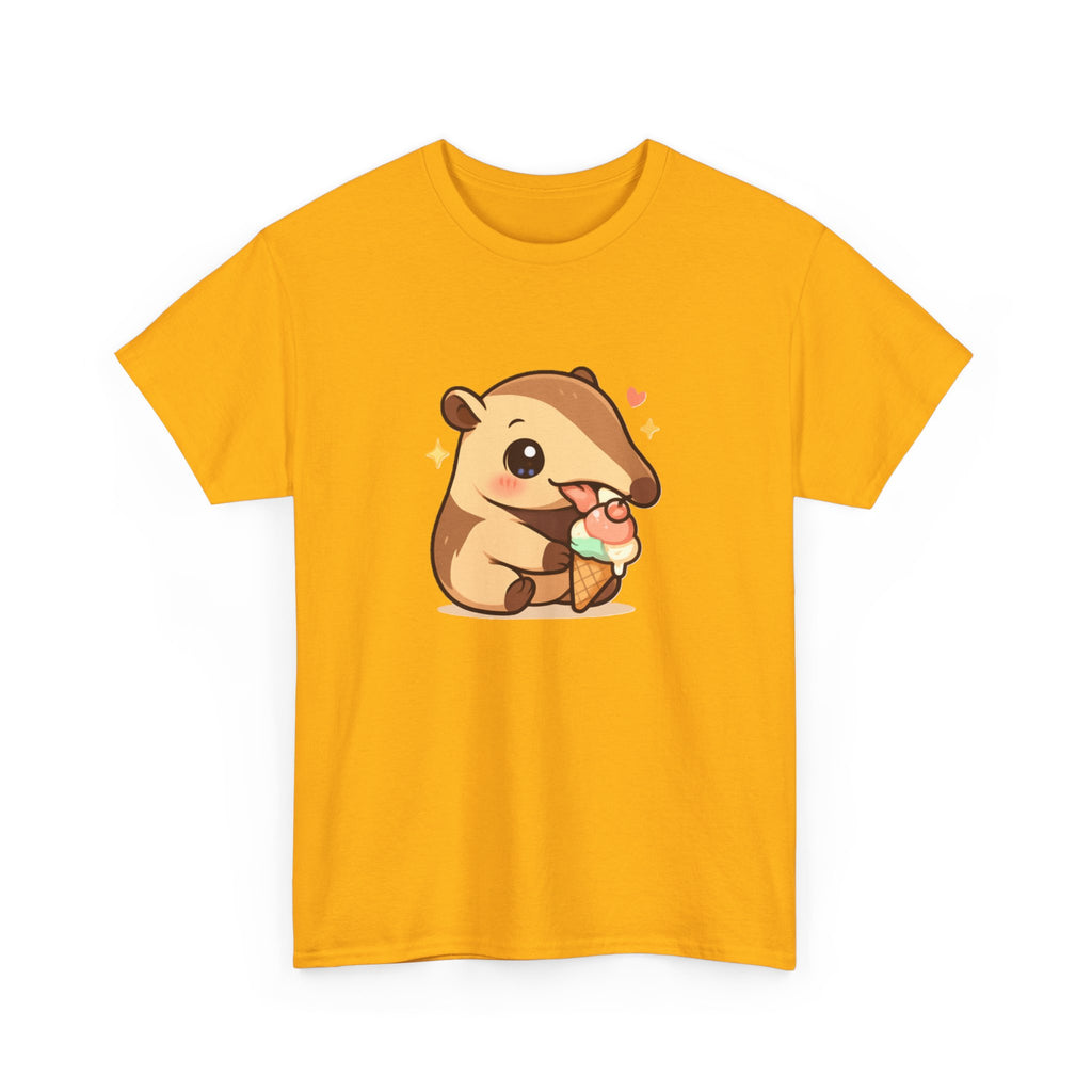 Cute Anteater Eating Ice Cream T-Shirt — Kawaii Animal Tee - Adult