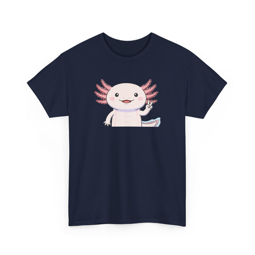 Axolotl Cute Cartoon T‑Shirt — Adorable Pink Axolotl Graphic Tee - Adult