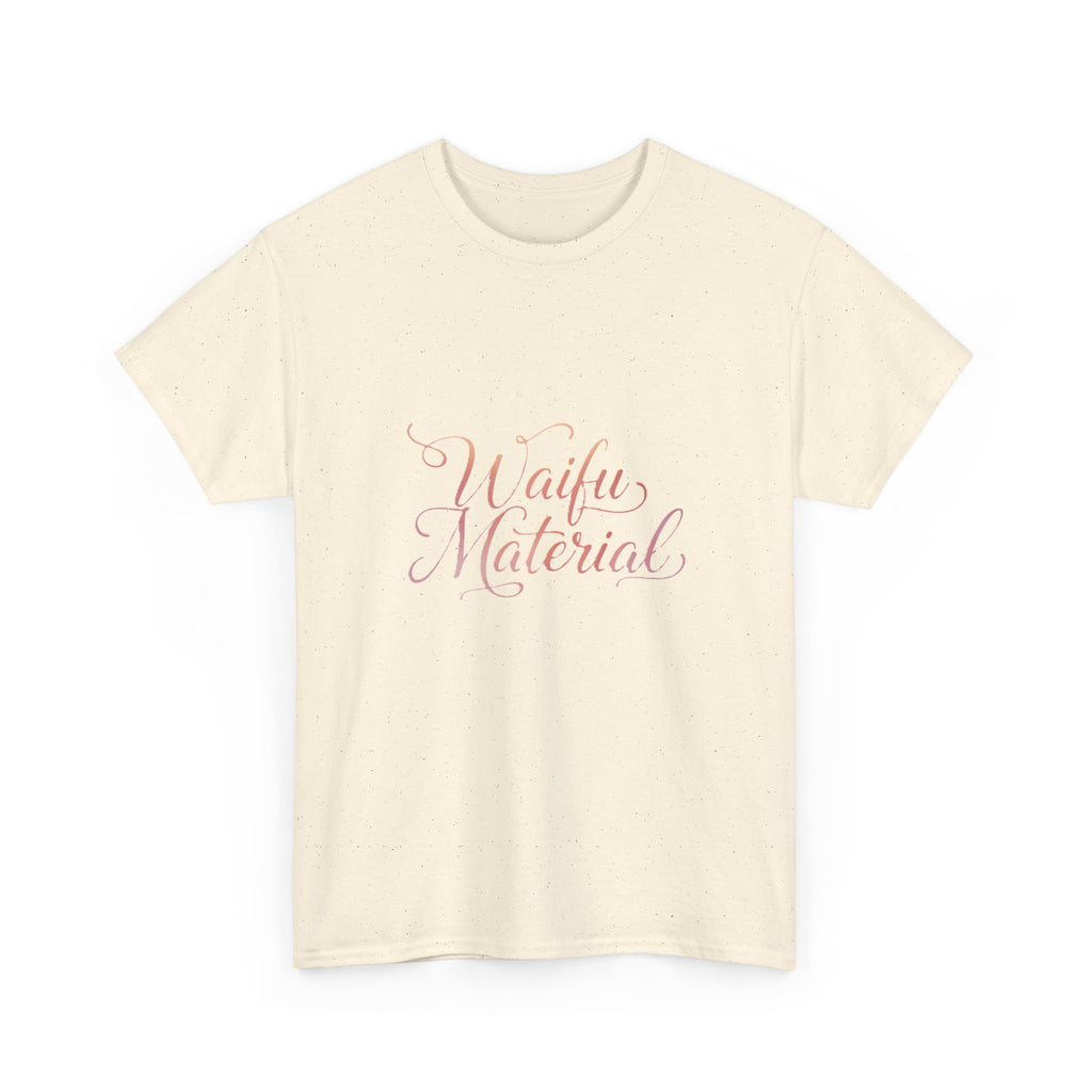 Waifu Material T-Shirt — Cute Pastel Script Anime Fan Tee - Adult