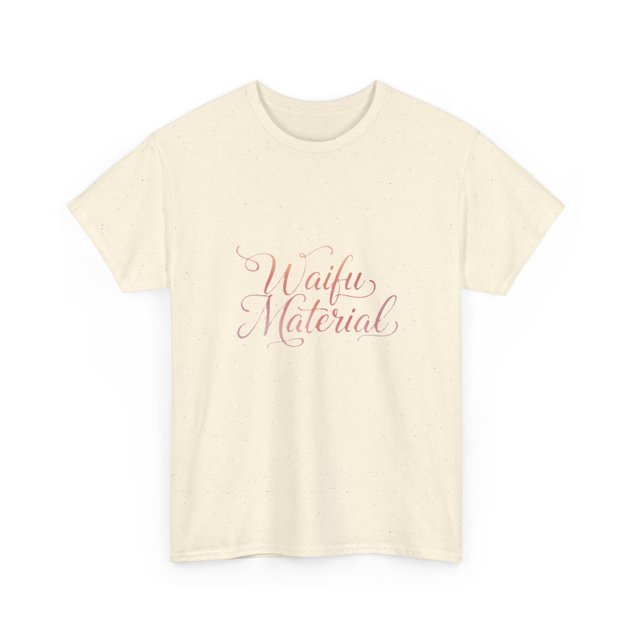 Waifu Material T-Shirt — Cute Pastel Script Anime Fan Tee - Adult