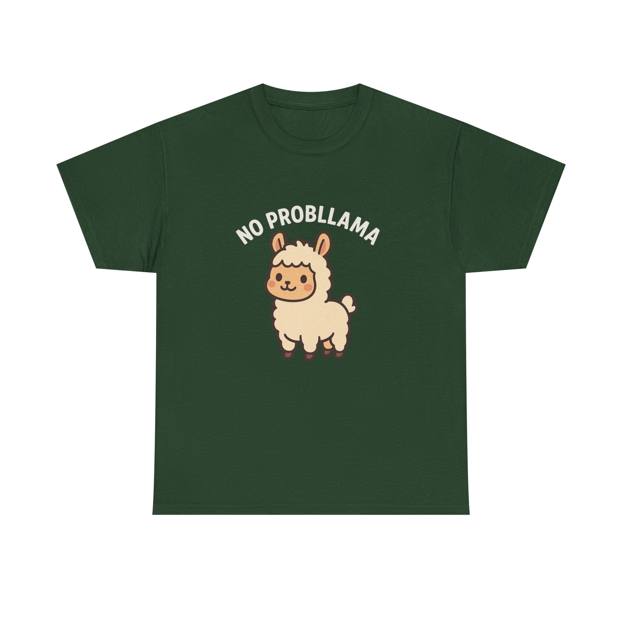 T‑Shirt — Cute “No Probllama” Llama Graphic Tee - Adult